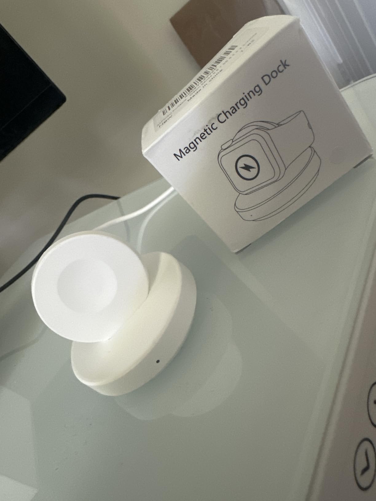 Upgraded for Apple Watch Charger, Travel Fast Charging Dock | Portable Wireless Charging Stand Compatible with iWatch Series Ultra/SE/11/10/9/8/7/6/5/4/3/2 Support Nightstand Mode-White customer photo 2