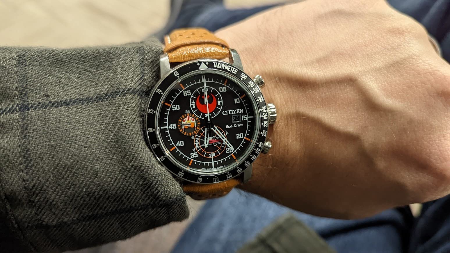 Citizen Men's Eco-Drive Rebel Pilot 44mm Stainless Steel CA0761-06W customer photo 2