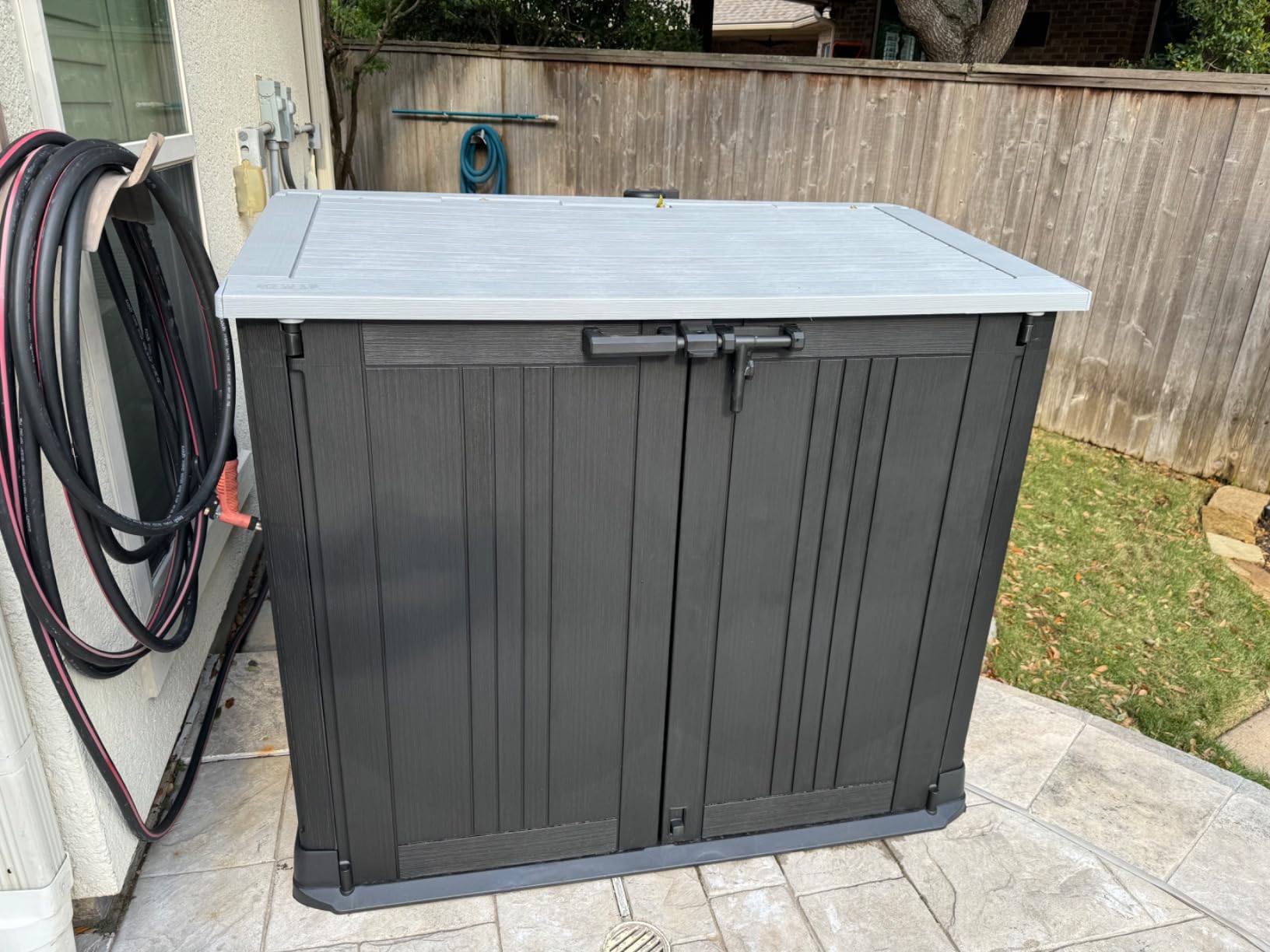 Keter Store-It-Out Prime 4.3 x 3.7 ft. Outdoor Resin Storage Shed with Easy Lift Hinges, Perfect for Yard Tools, Pool Toys and Garden Accessories, Grey customer photo 1