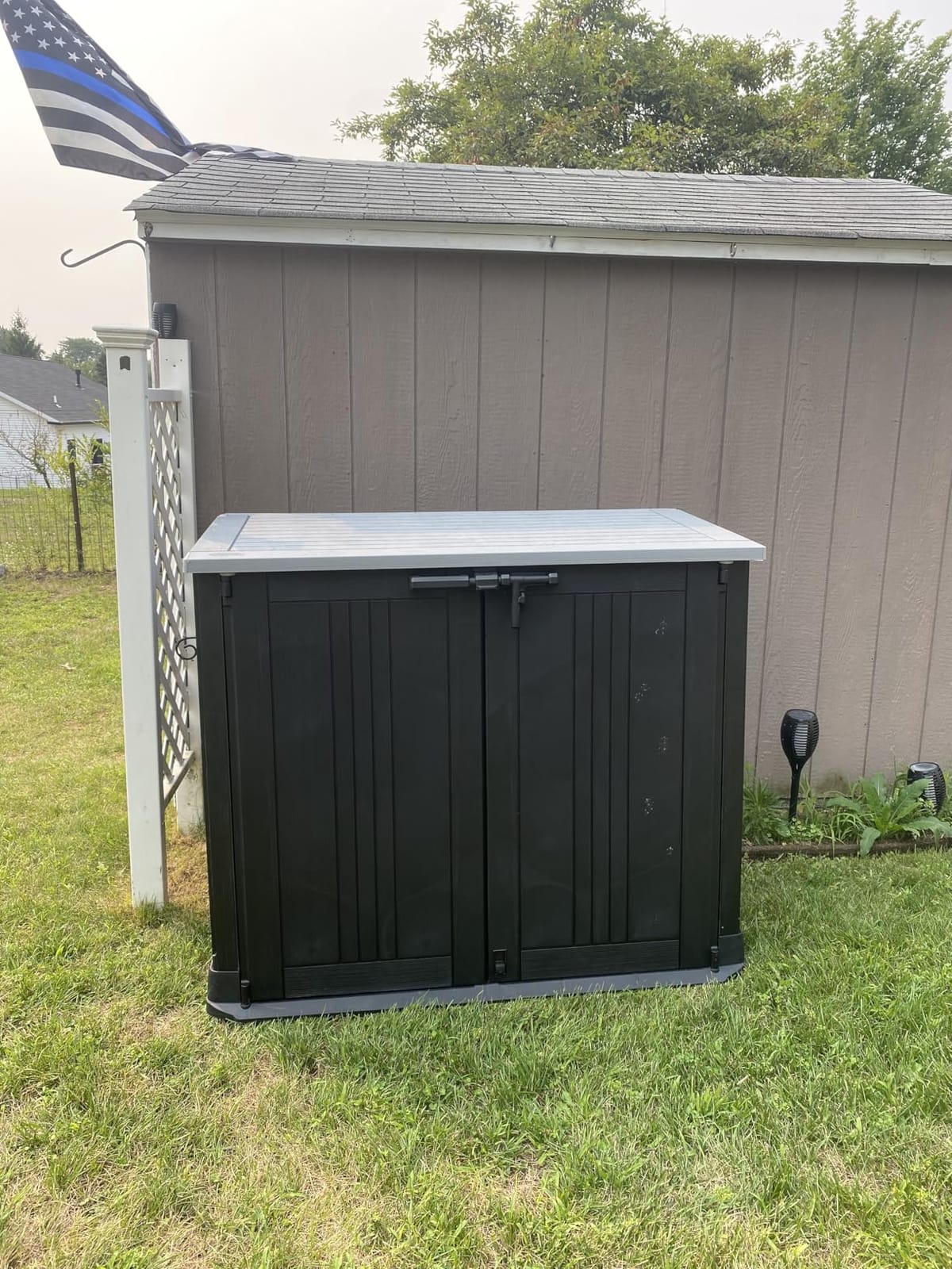 Keter Store-It-Out Prime 4.3 x 3.7 ft. Outdoor Resin Storage Shed with Easy Lift Hinges, Perfect for Yard Tools, Pool Toys and Garden Accessories, Grey customer photo 2