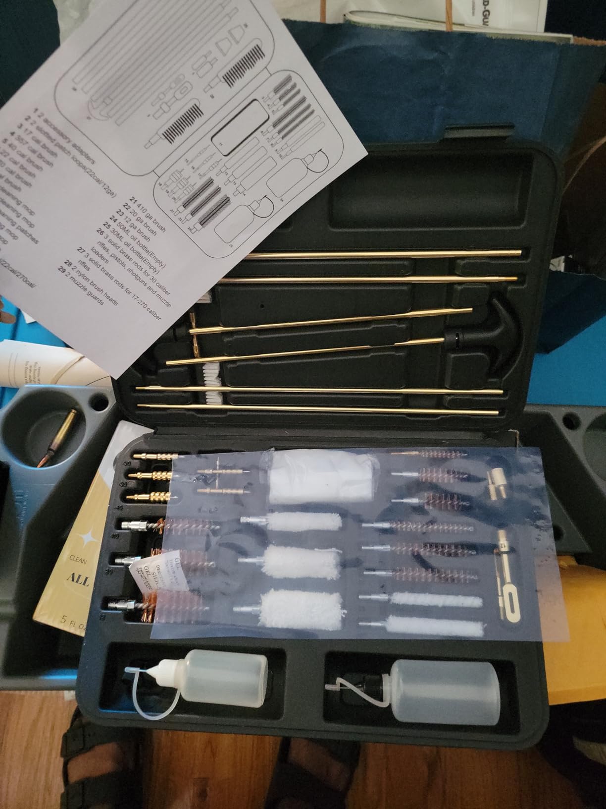 Universal Gun Cleaning Kit, Rifle Cleaning Set with Reinforced Brass Rods, Brass Jags and Slotted Tips customer photo 1