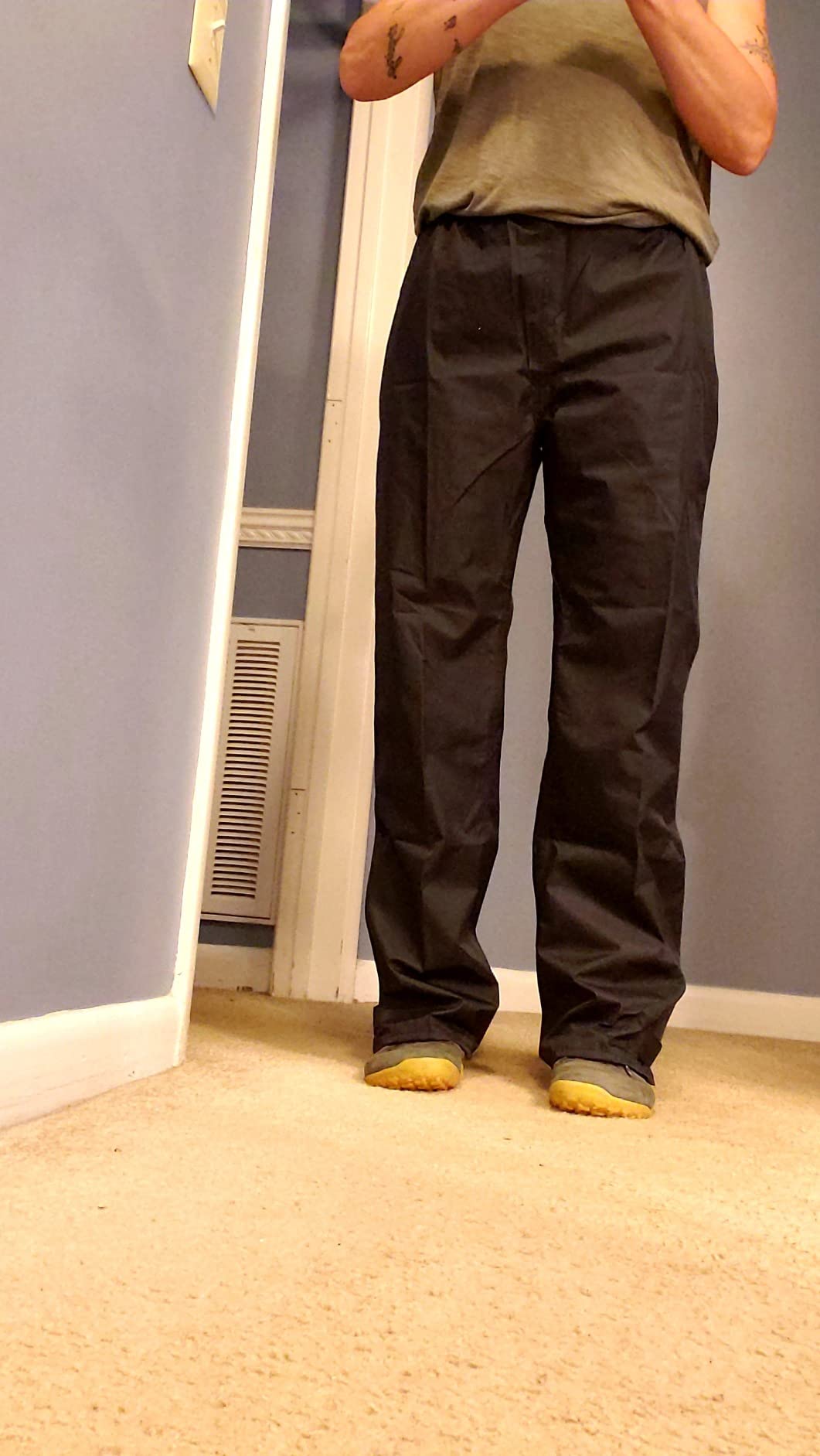 iCreek Women's Rain Pants Waterproof Breathable Lightweight Rain Over Pants customer photo 1