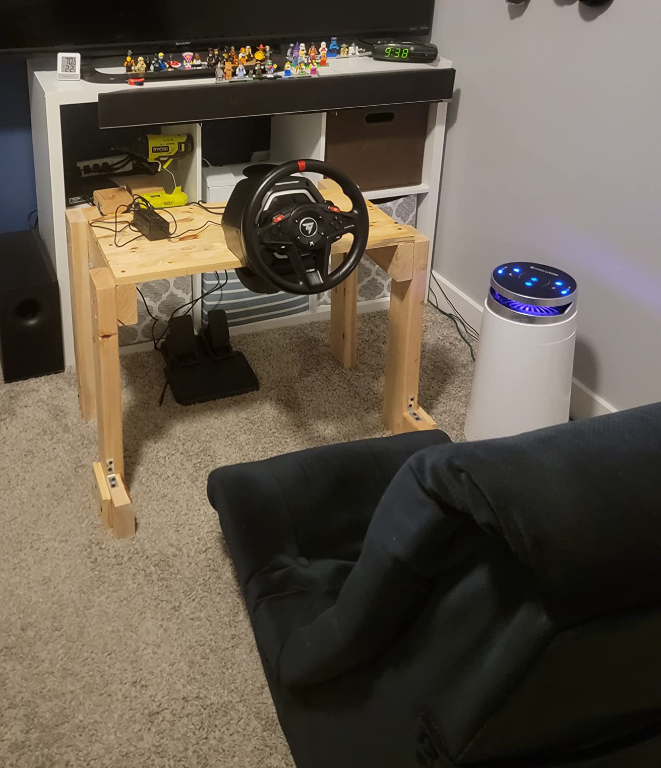 Thrustmaster T128 P Force Feedback Racing Wheel & Pedal Set - PS5 & PC | Magnetic paddle shifters, 900-degree rotation, hybrid drive, quick-attach desk clamp customer photo 1