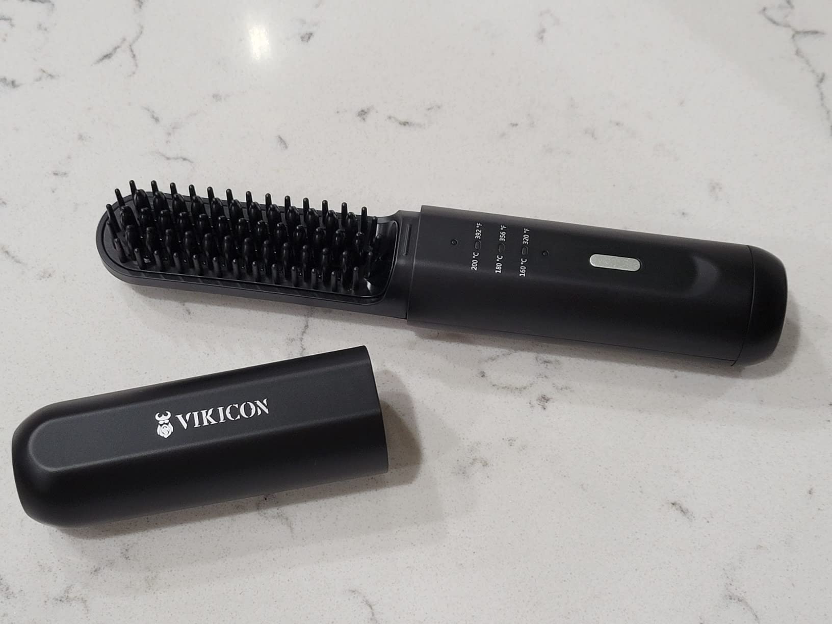 VIKICON Beard Straightener for Men, 2-in-1 Heated Hair & Beard Comb | Rechargable Cordless Design, 1-Min Heat-Up, 3 Heat Levels, Quick Styling Grooming Tool, Compact Mini Size customer photo 1