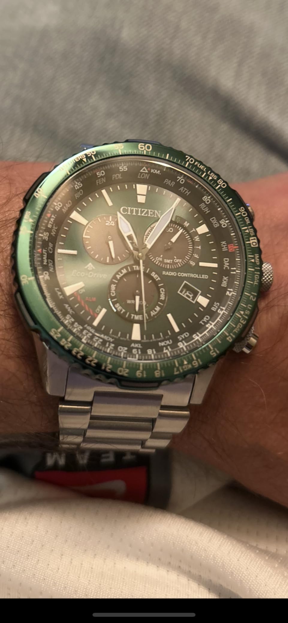 Citizen Eco-Drive Pilot Chronograph Watch with Atomic Timekeeping, 12/24HR, Power Reserve, Luminous Hands/Markers, Sapphire Crystal customer photo 1