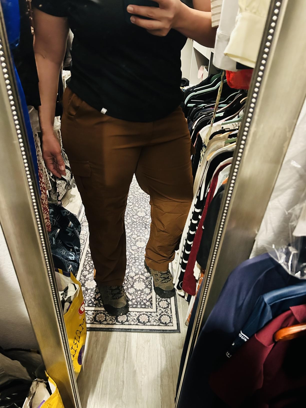 KFUBUO Men's Lightweight Ripstop Tactical Cargo Pants, Water Resistant Hiking Work Pants Relaxed Fit customer photo 2