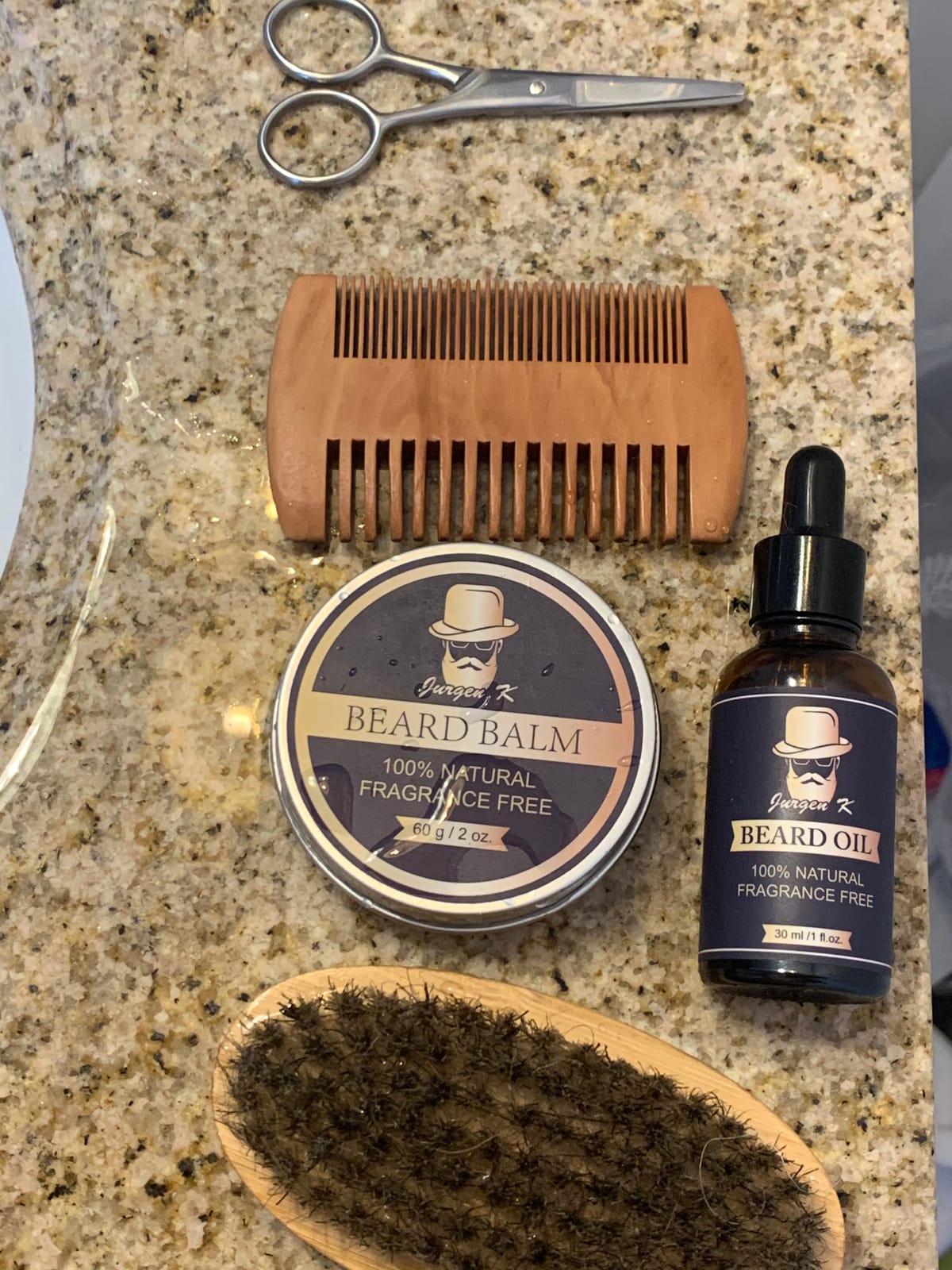 Beard Growth Kit, Beard Growth Oil (2Oz) w/Biotin & Castor Oil, Beard Massager for Patchy/Spot Beard, Men's Grooming Kit customer photo 2
