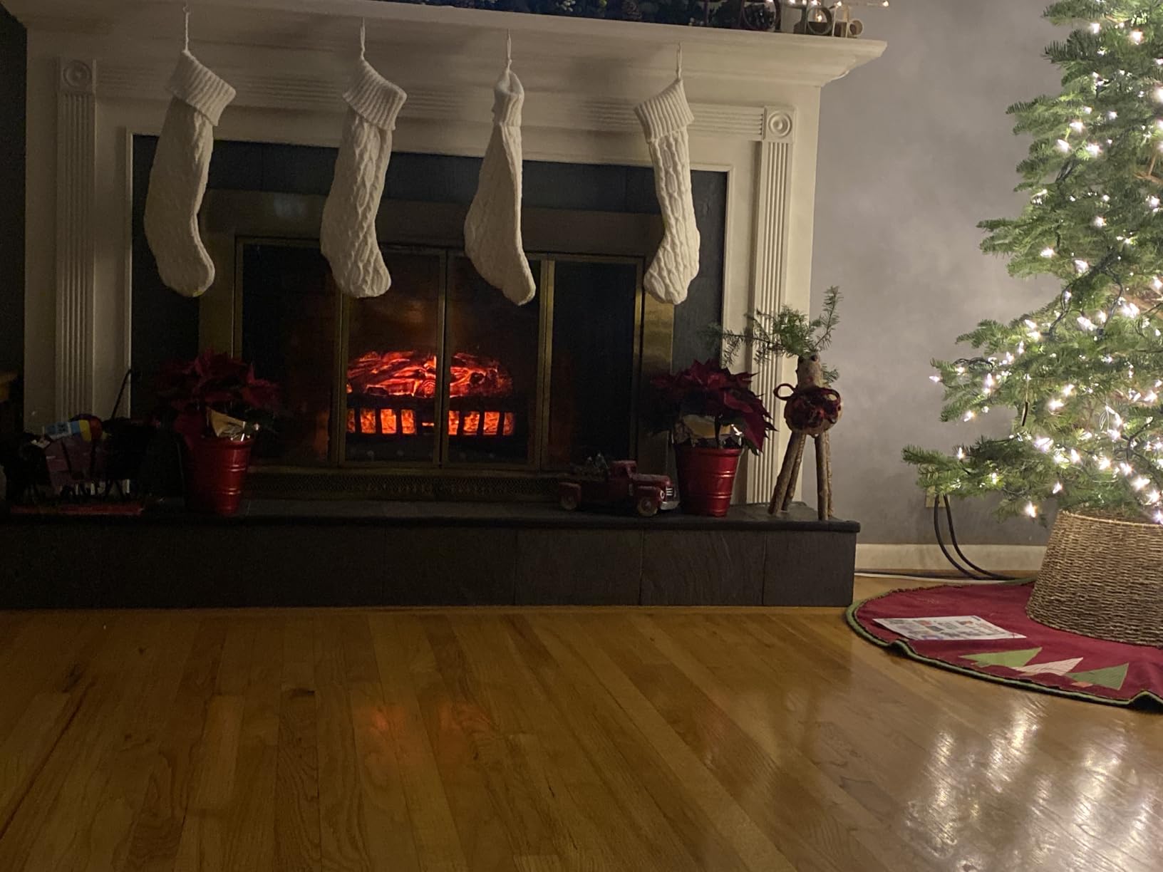 Electric Fireplace Logs Inserts Heater with Infrared Remote Controller 5 Flame Brightness 24 H Timer Overheating Protection for Home and Office Decor Black customer photo 2