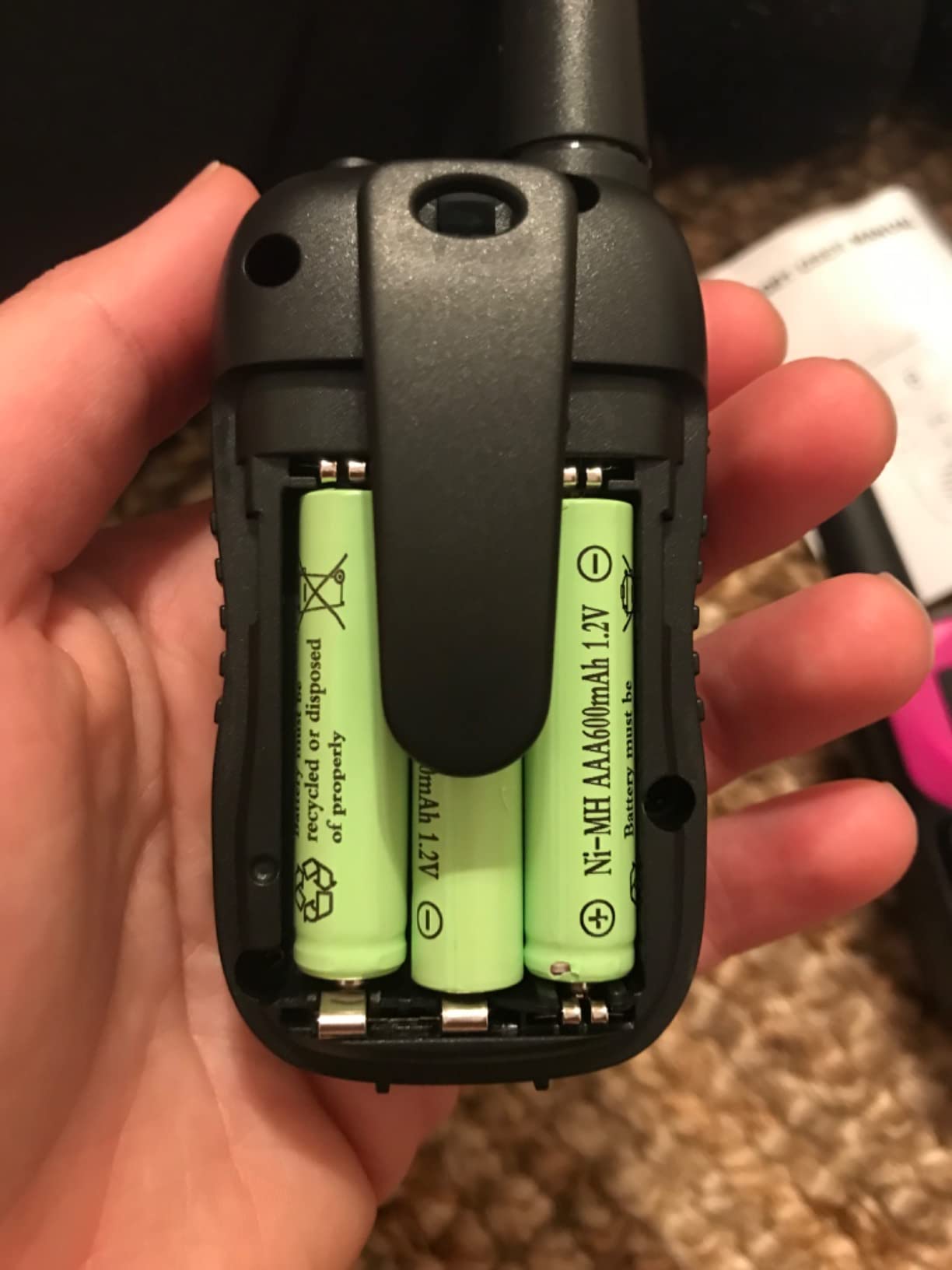 Walkie Talkies for Kids Rechargeable 4 Pack - Outdoor Hiking Camping Toys | Long Range Radio with Charger Battery Flashlight Backlit LCD - Christmas Birthday Family Gifts for 3-12 Year Old Girls Boys customer photo 2