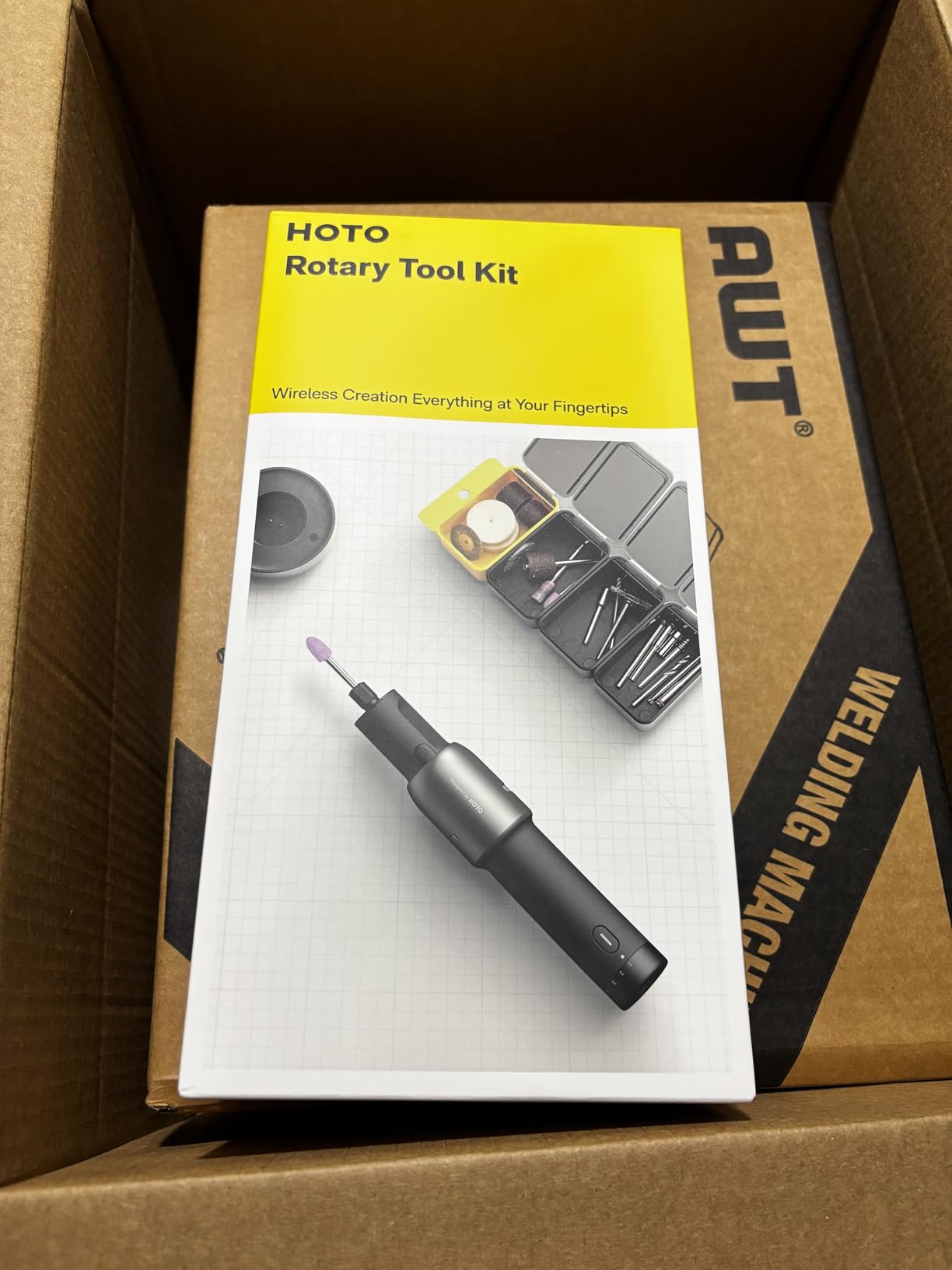 HOTO Cordless Rotary Tool Kit, 5-Speed for 3D Printer Sanding & DIY | Strong Motor Engraving Pen, 5000-25000RPM, LED Light, UBS-C, 35-in-1 Storage Bag for Polishing, Drilling, Carving, Cutting customer photo 2