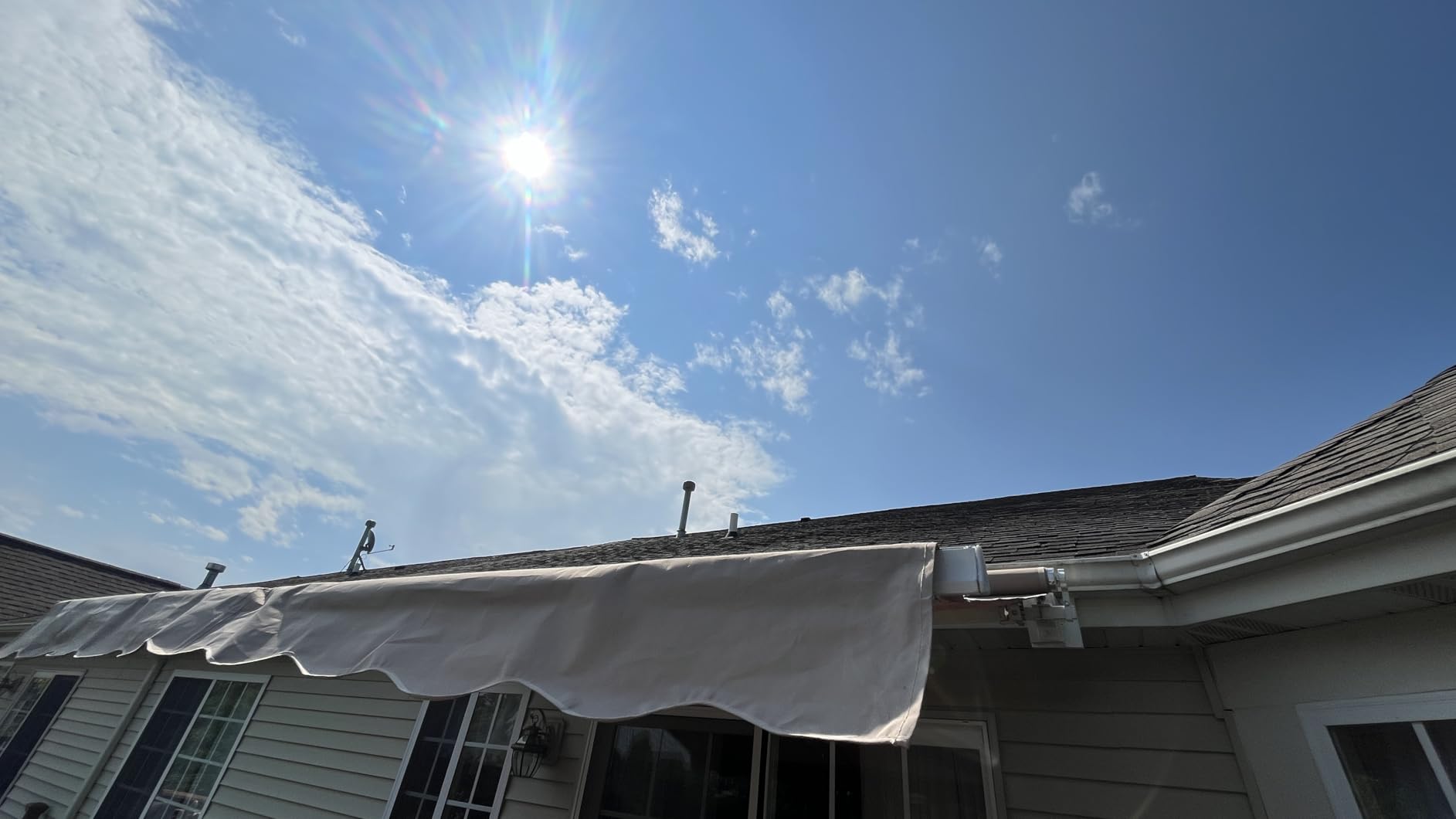 AECOJOY Retractable Awning, 13' x 10' Awnings for Outside, Beige | Retractable Awnings for Patio, Sunsetter Awning Canopy Cover Outdoor Deck Porch Awnings with Manual Crank Handle for Backyard customer photo 2