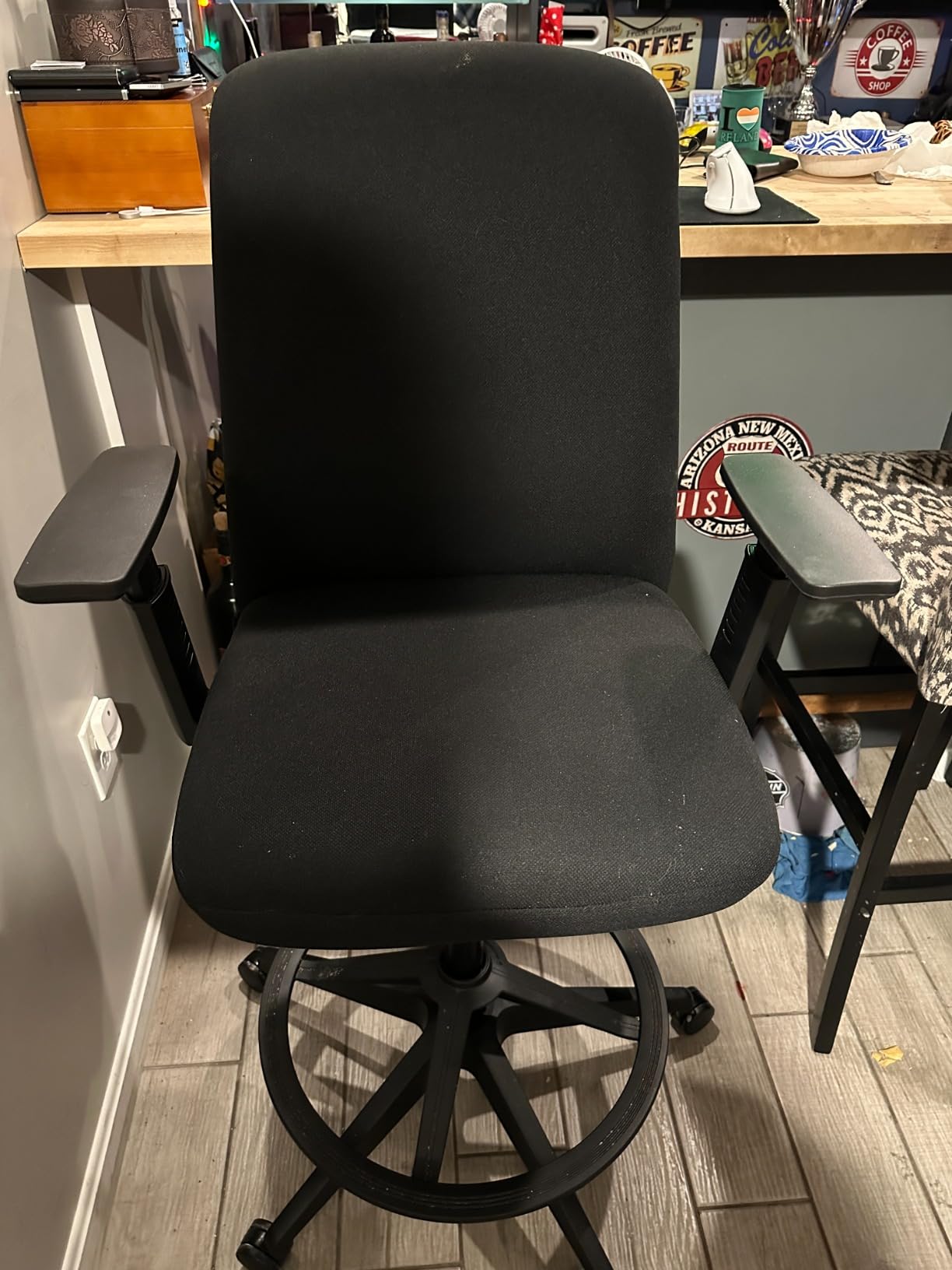 COLAMY High Back Executive Office Chair - Padded Leather Ergonomic Computer Desk Chair with Inflatable Lumbar Support & Flip-Up Arms customer photo 1