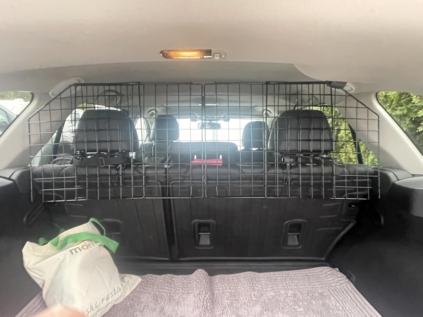 Dog Car Barrier for SUV Trunk Cargo Area, Foldable & Adjustable Car Divider and Cargo Gate to Keep Dogs in Back (Patent Design) customer photo 2