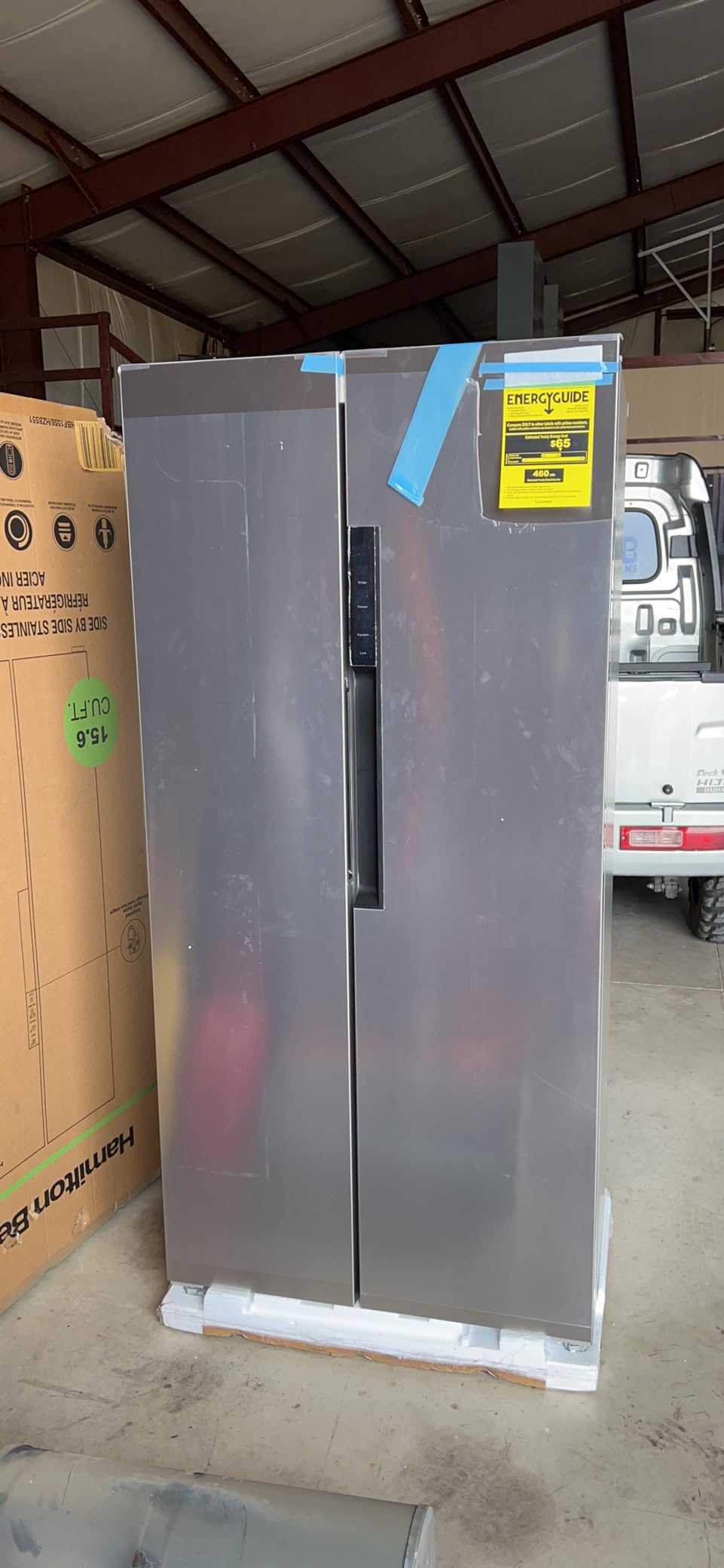 Hamilton Beach HBF1558 15.6 cu ft Counter Depth Full Size Refrigerator, Side Doors, Stainless customer photo 2