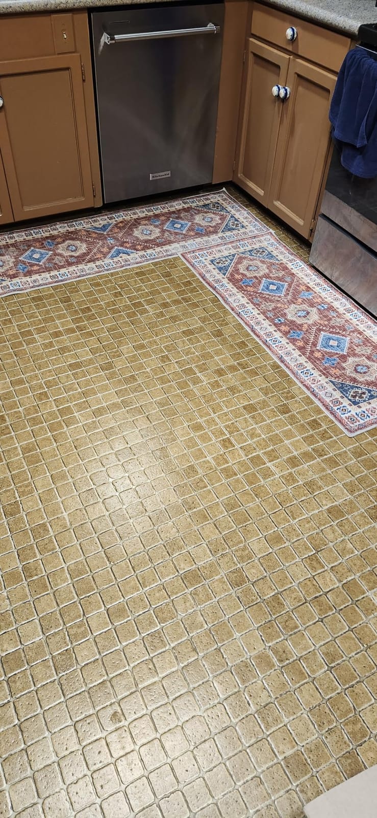 HEBE Boho Kitchen Rugs Set of 3, Non Slip Washable Kitchen Mats for Floor, Farmhouse Kitchen Runner Rug Set, Soft Vintage Stain Resistant Kitchen Floor Carpet Runners for Hallway, Entryway, Laundry customer photo 2