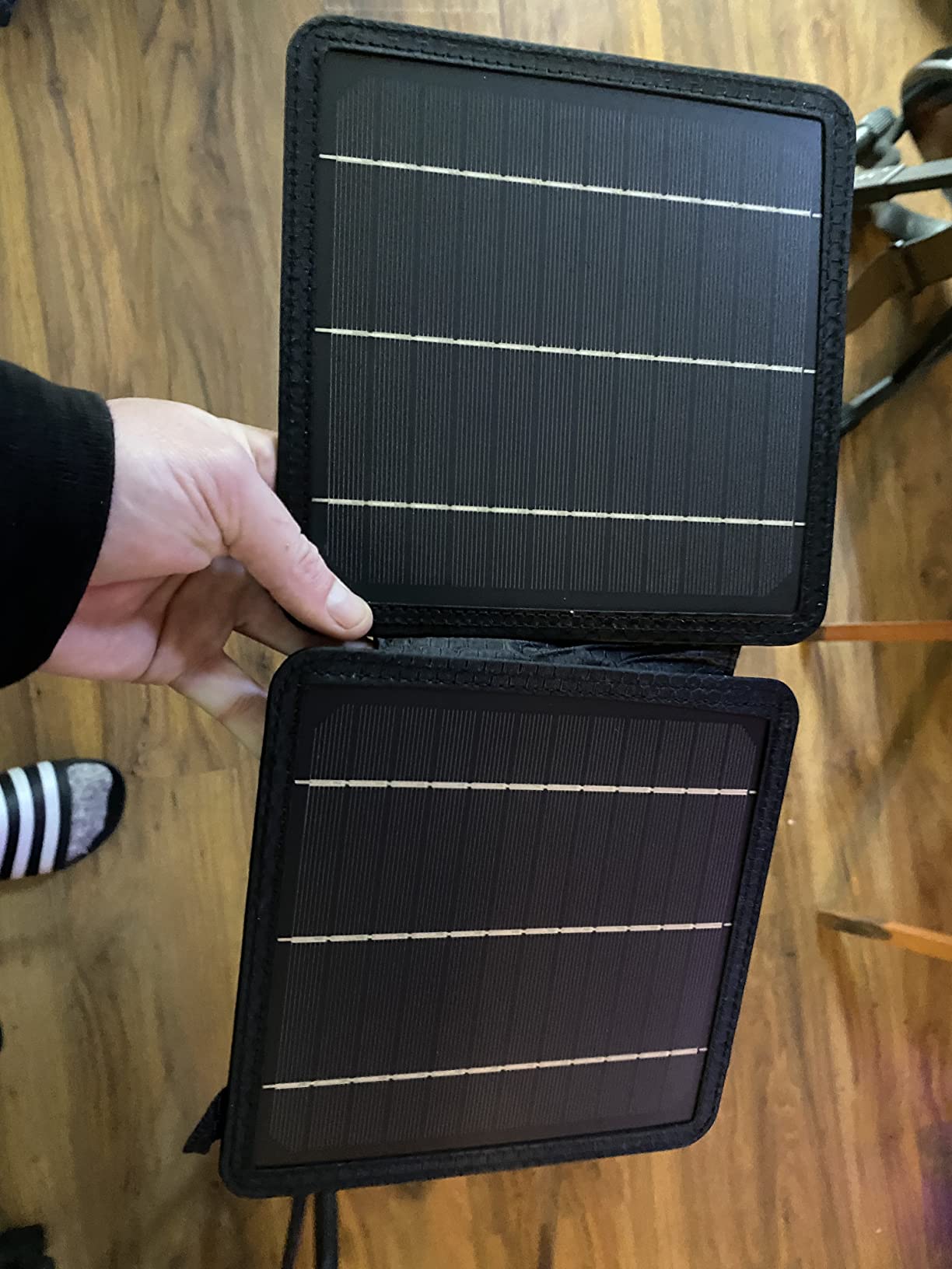 BLAVOR 10W Portable Solar Charger(5V/2A Max), Small Foldable Solar Panel with USB-C USB-A Outputs Compatible with Cell Phone Tablet, IPX4 Waterproof for Camping, Hiking, Backpacking customer photo 1