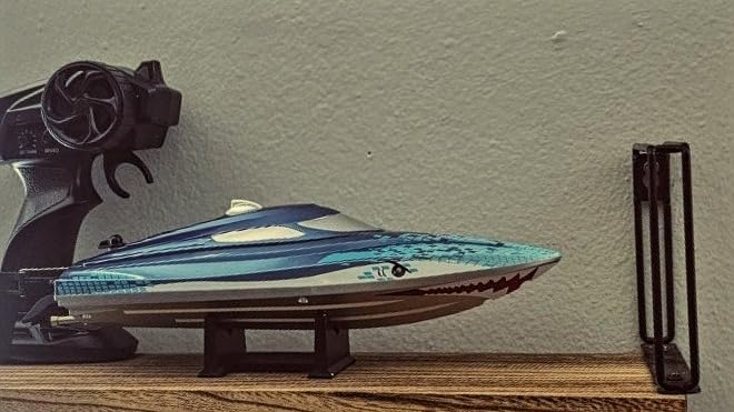 DEERC High-Speed RC Boat, 20+ MPH, Fast Remote Control Shark Racing Boat | Full Proportional, 2.4GHz Speedboat with LED Lights, Lake & Pool Water Toys customer photo 1
