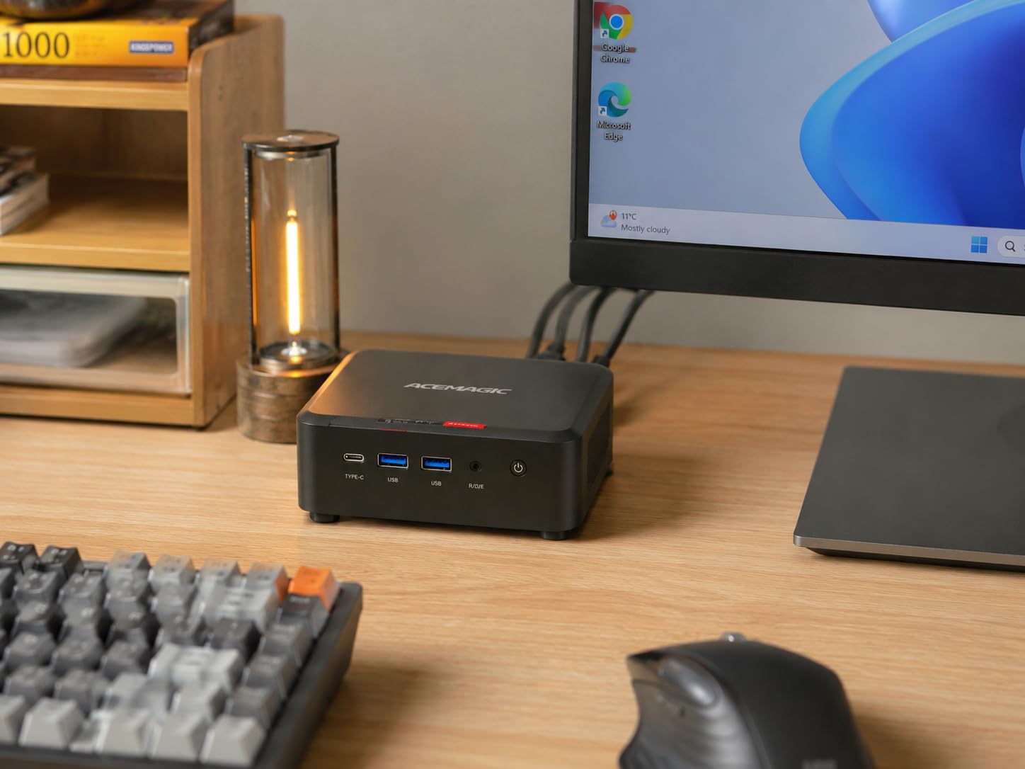 ACEMAGIC K1 Gaming Mini PC Ryzen 7 7730U 16GB 512GB SSD Windows 11 Pro | 8C/16T Multitasking,Home Office & Light Gaming, Quiet Cooling, Compact ,6xUSB Ports, Wi-Fi 6, BT 5.2, Triple Screen Output customer photo 2
