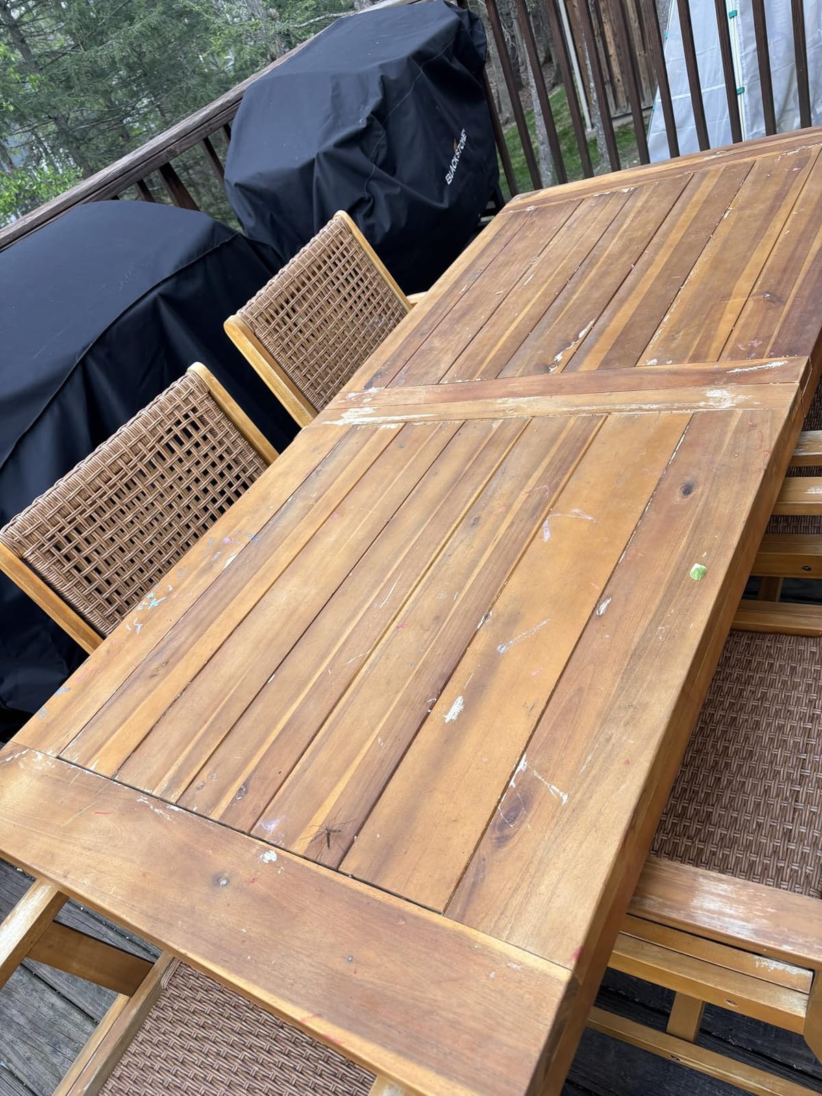 Devoko 6 Person Acacia Wood Dining Table for Kitchen, Natural | Farmhouse Kitchen Table for 6 for Indoor Outdoor Mesa De Comedor customer photo 1