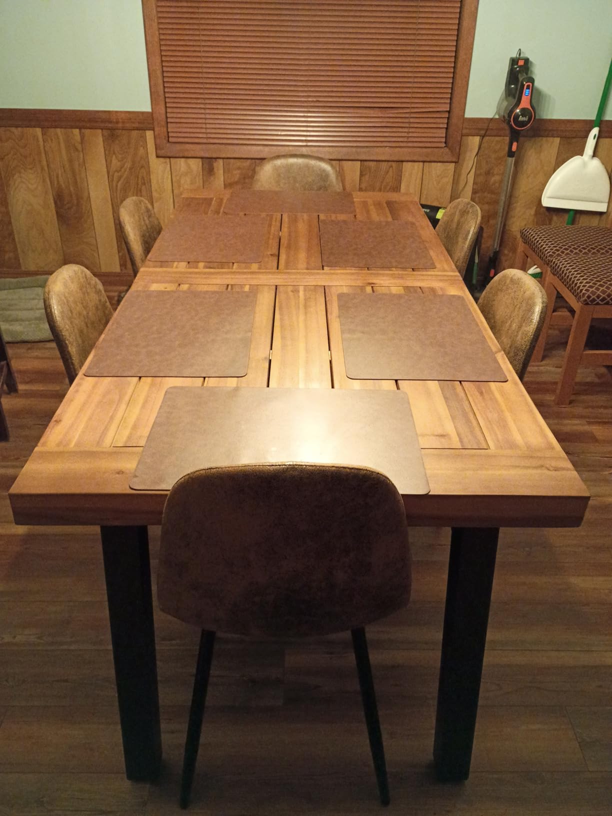 Devoko 6 Person Acacia Wood Dining Table for Kitchen, Natural | Farmhouse Kitchen Table for 6 for Indoor Outdoor Mesa De Comedor customer photo 2