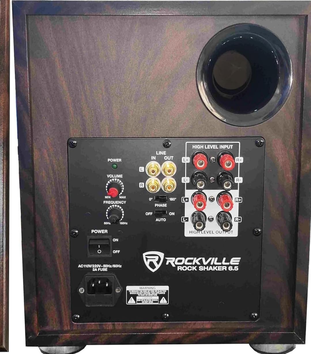 Rockville Rock Shaker 6.5 Black 200W Peak/100W RMS Powered Home Theater Subwoofer, Class-D, Adjustable Crossover, 20Hz-200Hz, Compact Design customer photo 1