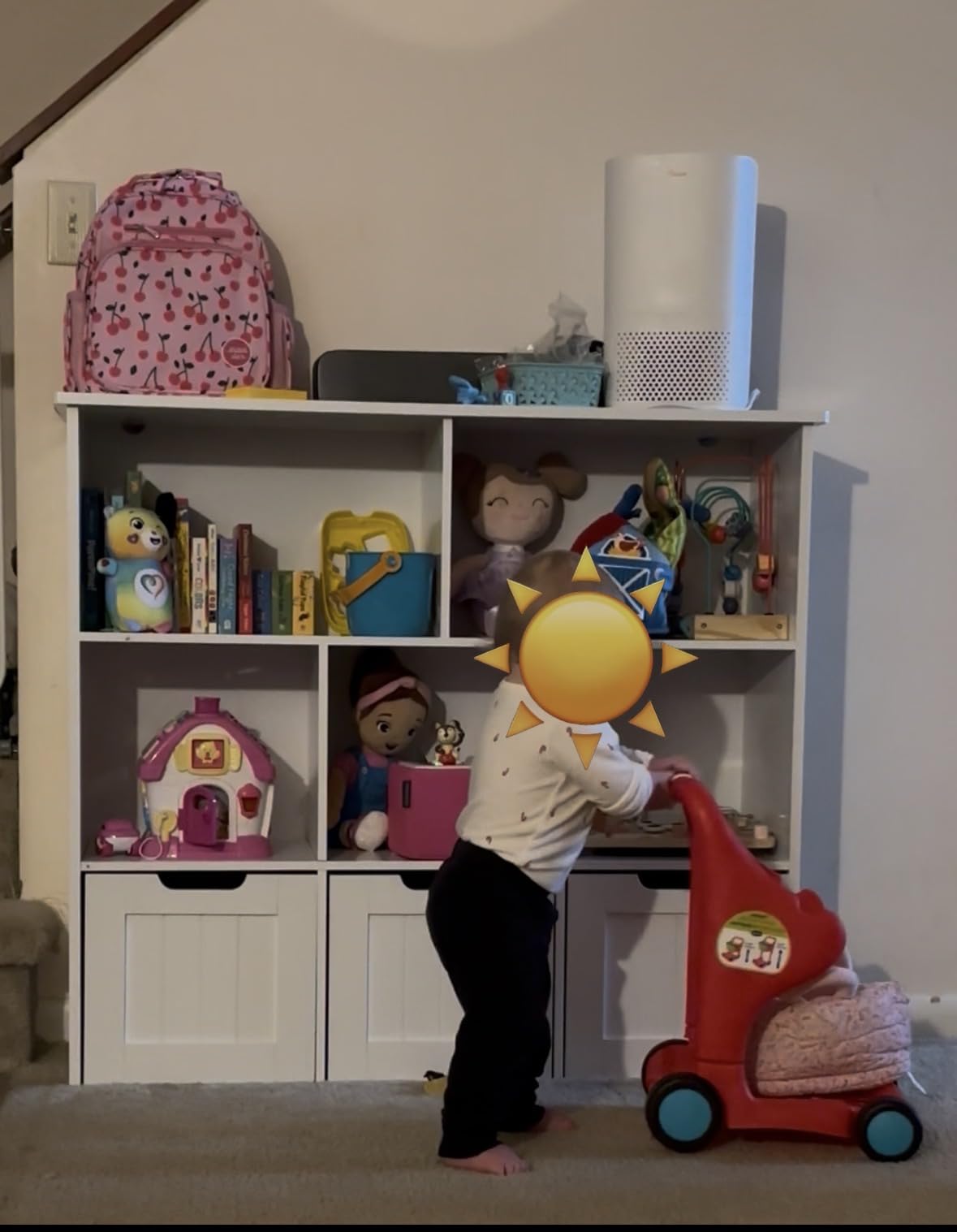 FOTOSOK Toy Storage Organizer with Movable Drawers, Toy Organizer for Kids | Toy Organizer with Hidden Wheels, Toy Storage and Stuffed Animal Storage for Playroom, Cube Storage Organizer, White customer photo 2