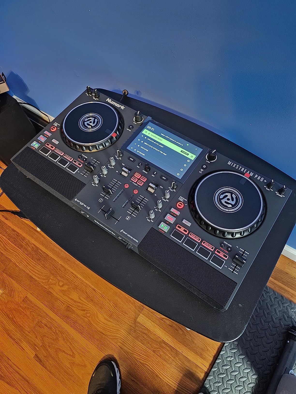 Numark Mixstream Pro+ DJ Controller | Standalone DJ Mixer with Stem Separation, Wi-Fi Streaming, Built-In Speakers, 7