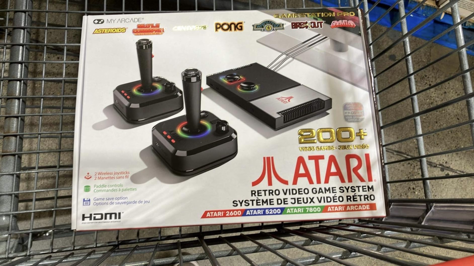 My Arcade Atari Game Station Pro: Retro Video Game Console with 200+ Games, Wireless Joysticks, RGB LED Lights, Atari 2600/5200/7800 customer photo 2