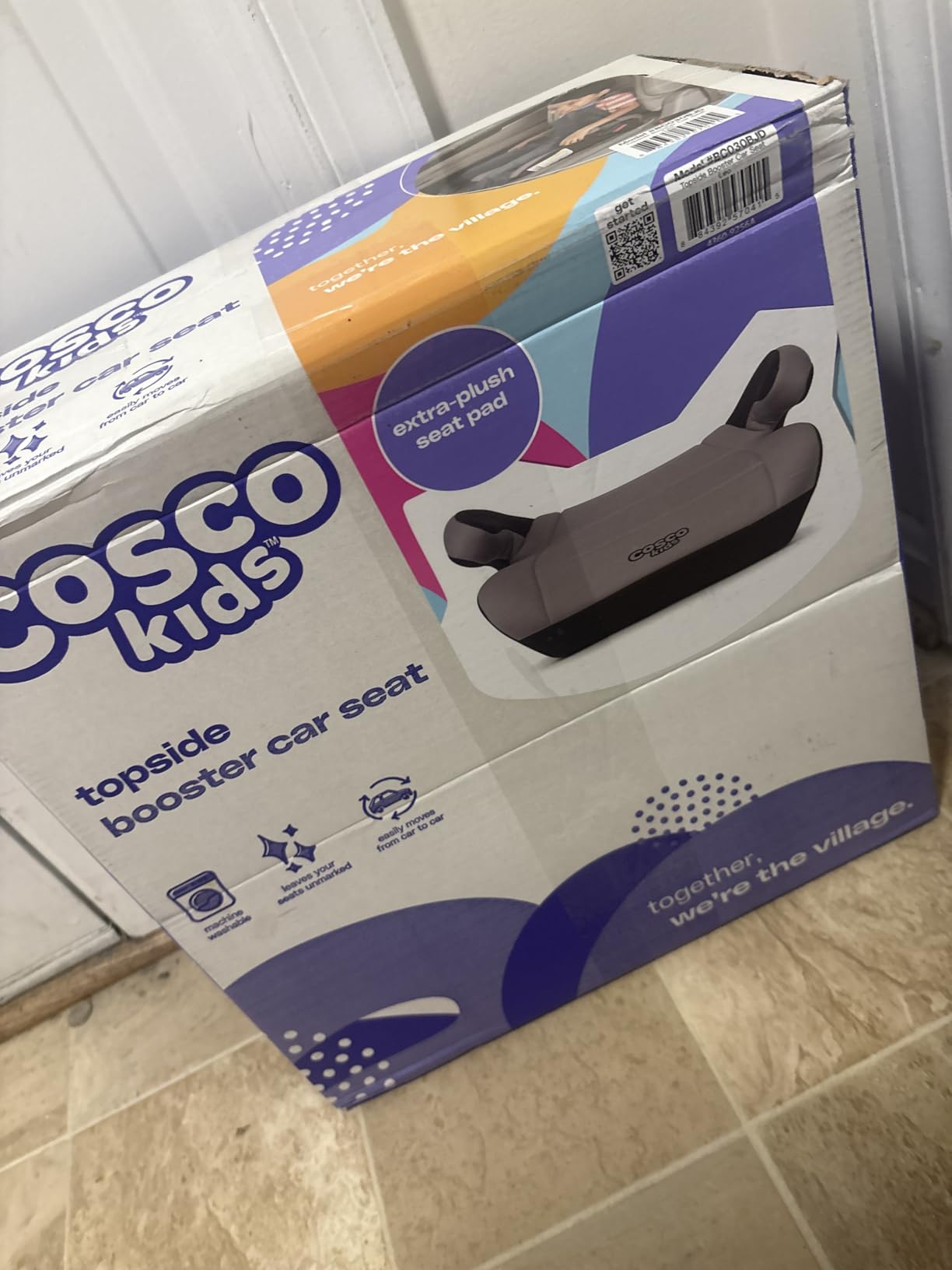 Cosco Topside Backless Booster Car Seat, Lightweight Booster Seats for Cars 40-100 lbs, Backless Booster Seat for Car, Organic Waves customer photo 2
