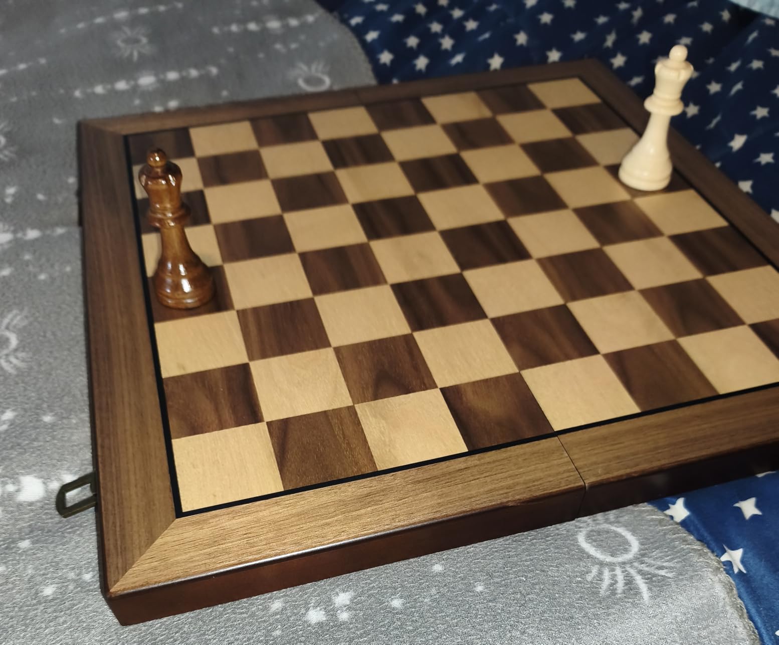 Magnetic Wooden Chess Set for Adults Kids 15'' Chess Board with Handmade Pieces, Folding Portable Travel Unique Chess Sets Game for Tournament Professional Beginner customer photo 1