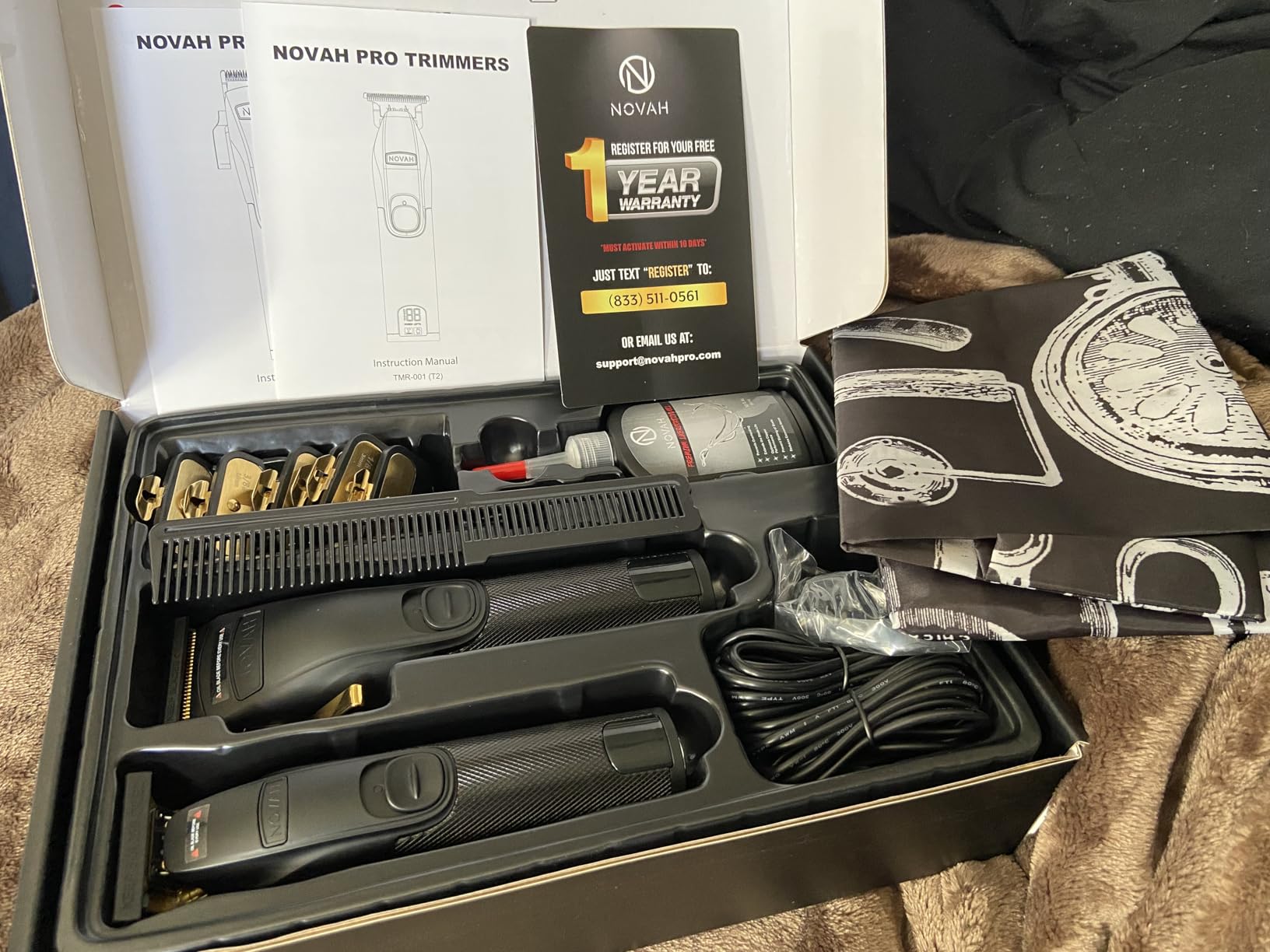 Novah Professional Hair Clippers for Men, Professional Barber Clippers and Trimmer Set, Mens Cordless Hair Clipper for Barbers Haircut Fading Kit Fade - Gold customer photo 2