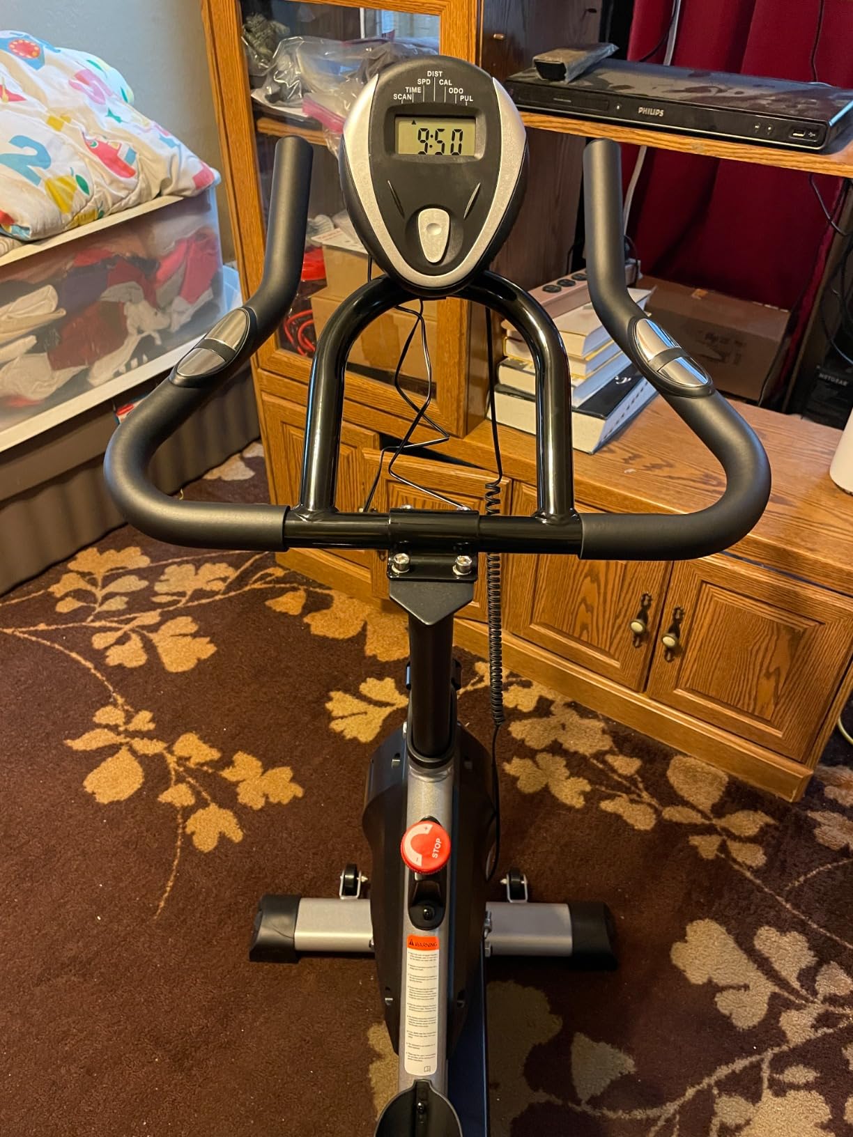 YOSUDA Exercise Bike, Magnetic Friction Stationary Bike with App Training | Magnetic Indoor Cycling Low Noise Bike for Home with 300 lb Weight Capacity, Tablet Holder and Fitness Course for Weight Loss customer photo 1