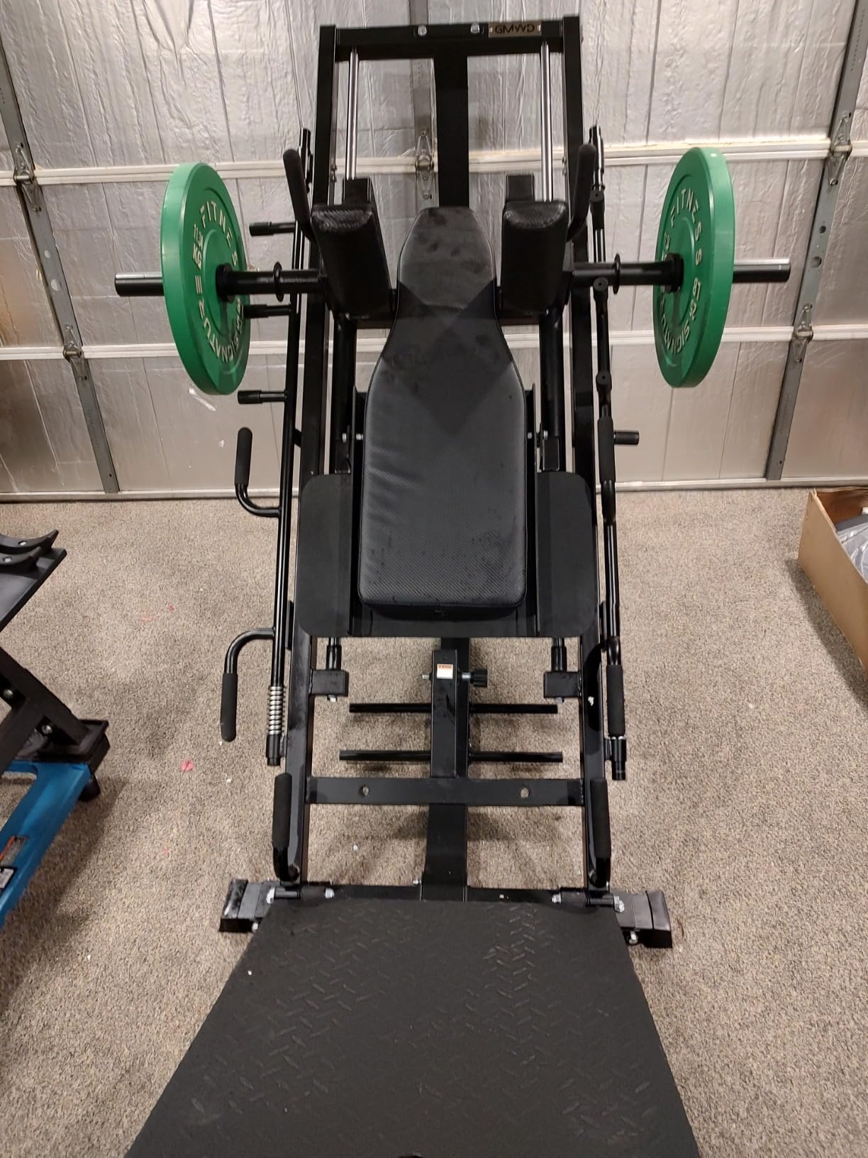GMWD Leg Press Hack Squat Machine Combo, Leg Exercise Machine with Linear Bearing, 45-Degree Lower Body Special with Weight Storage for Quads, Hamstring, Glutes, Calves, Home Gym Leg Day Equipment customer photo 1