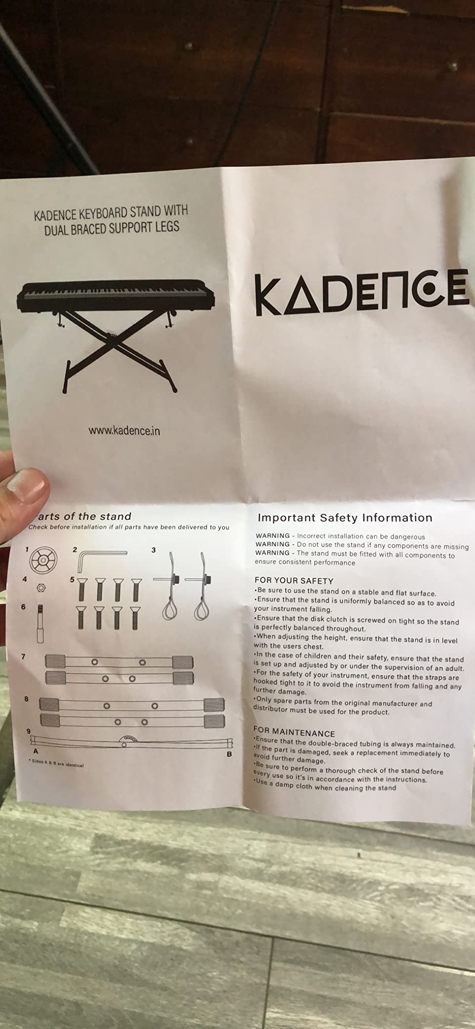 Kadence NK13RD Touring Series 3kg Double-X Keyboard Stand | Heavy-Duty Frame & Secure Locking Clutch | Dual-Braced X Design | Ideal for Stage Performance | Matte Red Finish customer photo 1
