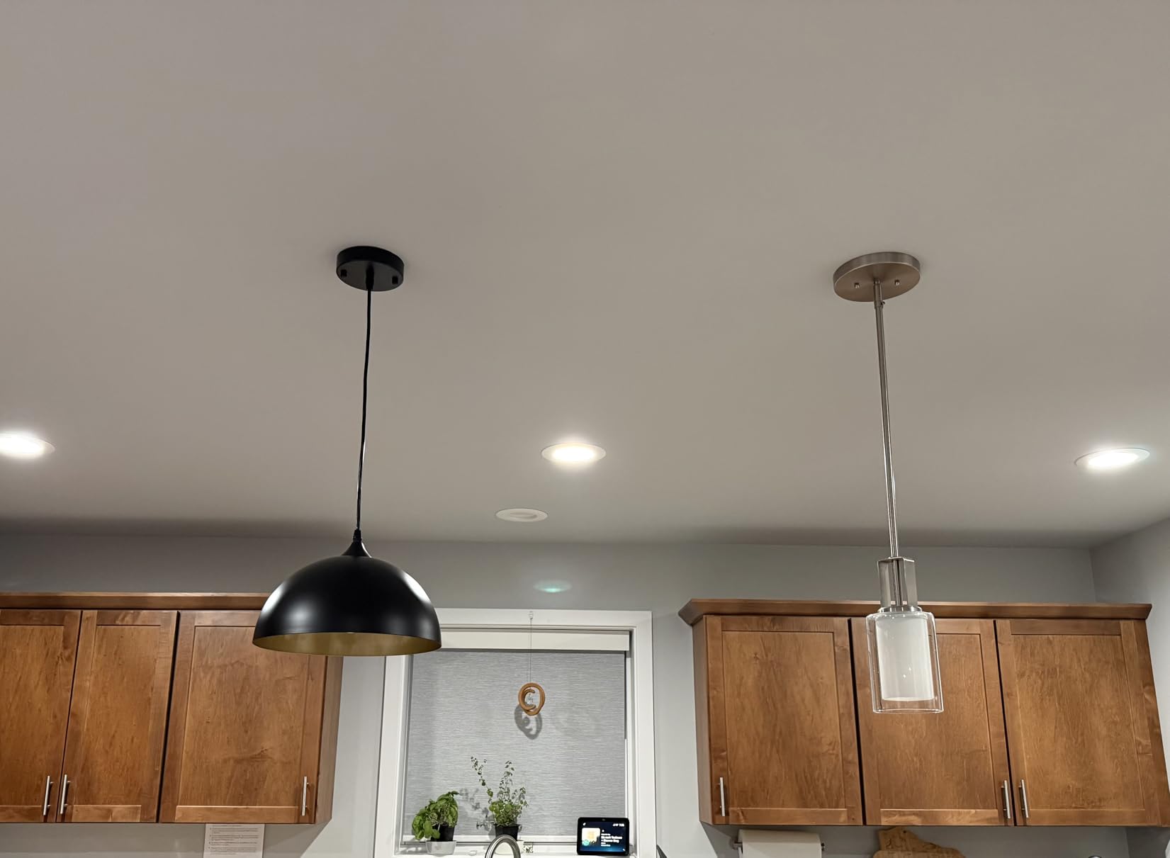 Farmhouse Pendant Lighting for Kitchen Island, Black and Gold Dome Pendant Light Fixtures, Industrial Hanging Ceiling Light for Dining Room Foyer Cafe Kitchen Sink, 2 Pack customer photo 1