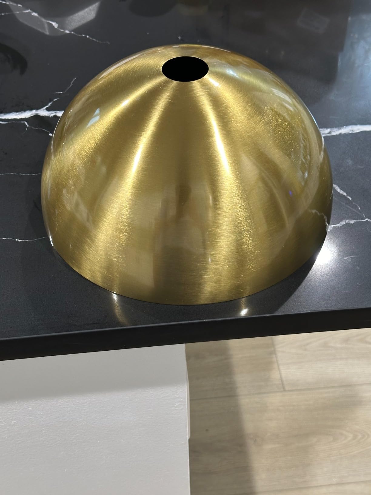 Farmhouse Pendant Lighting for Kitchen Island, Black and Gold Dome Pendant Light Fixtures, Industrial Hanging Ceiling Light for Dining Room Foyer Cafe Kitchen Sink, 2 Pack customer photo 2