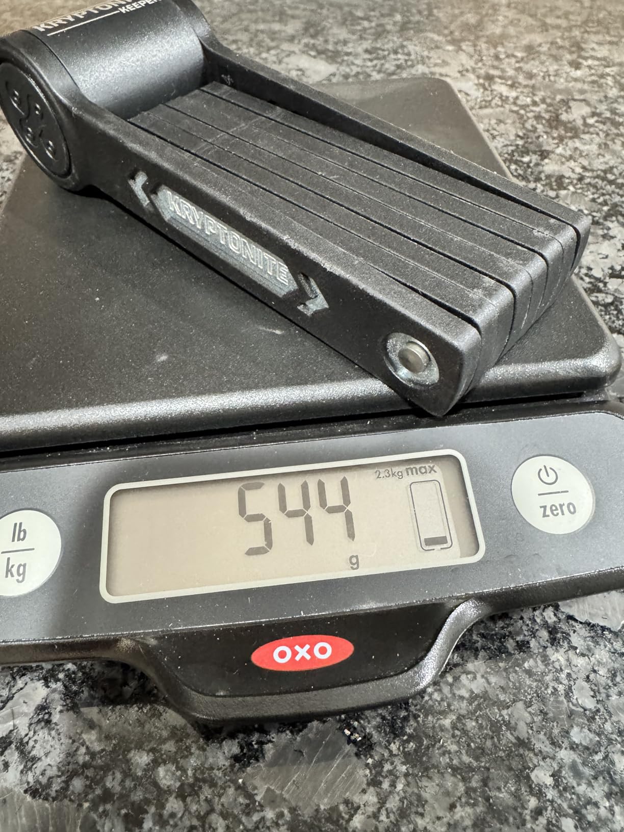 Kryptonite Keeper Mini Folding Bike Lock, 80cm Compact Bicycle Lock | Lightweight 1.23 lb anti-theft foldable lock with 2 keys and transport bracket. Fits e-bikes, scooters, road or MTB customer photo 2