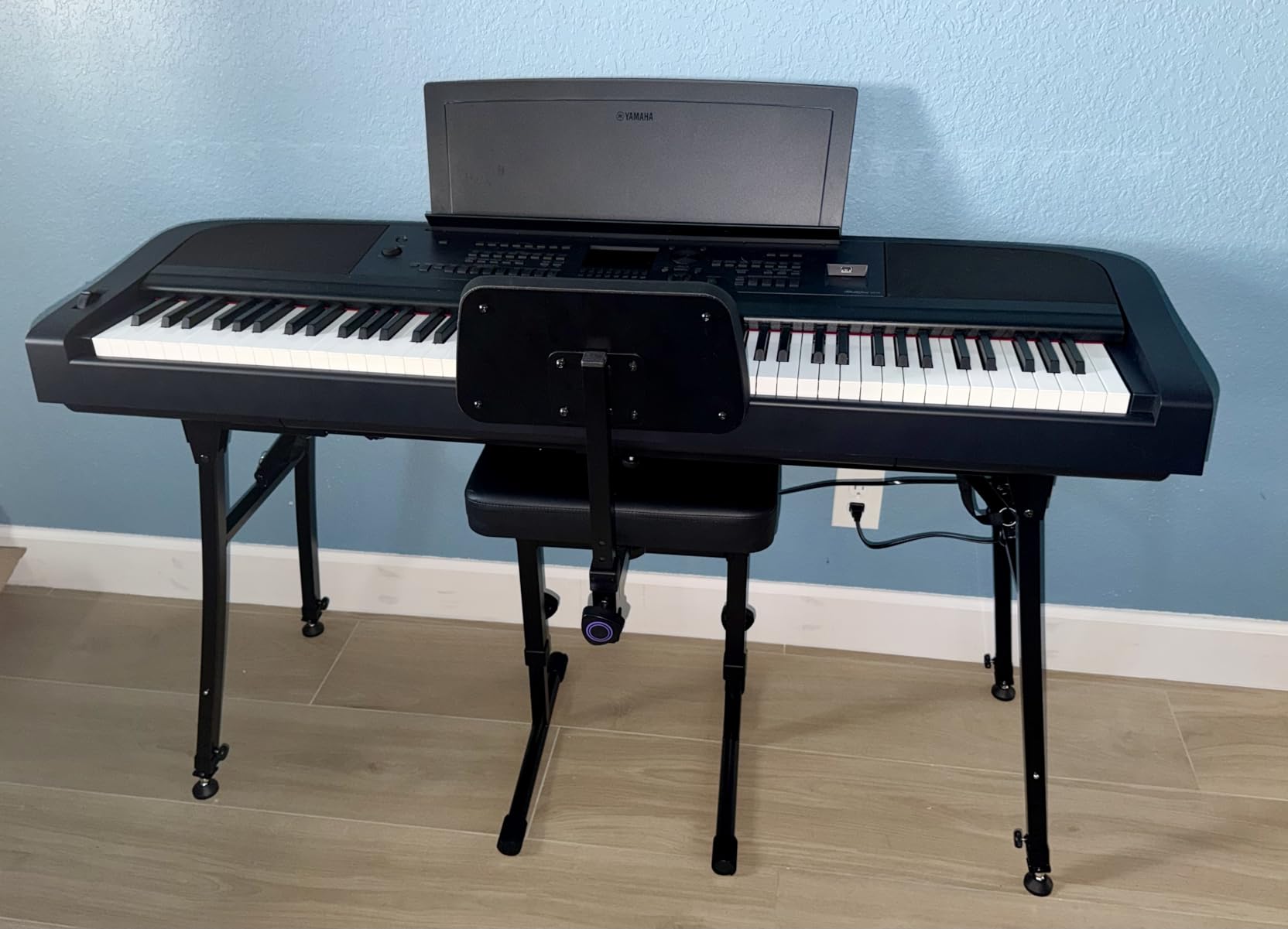 Liquid Stands Collapsible Piano Keyboard Stand - Adjustable and Portable Heavy Duty Music Stand for Kids & Adults - Fits 54-88 Key Electric Digital Pianos - Sturdy Musical Keyboard Table customer photo 1