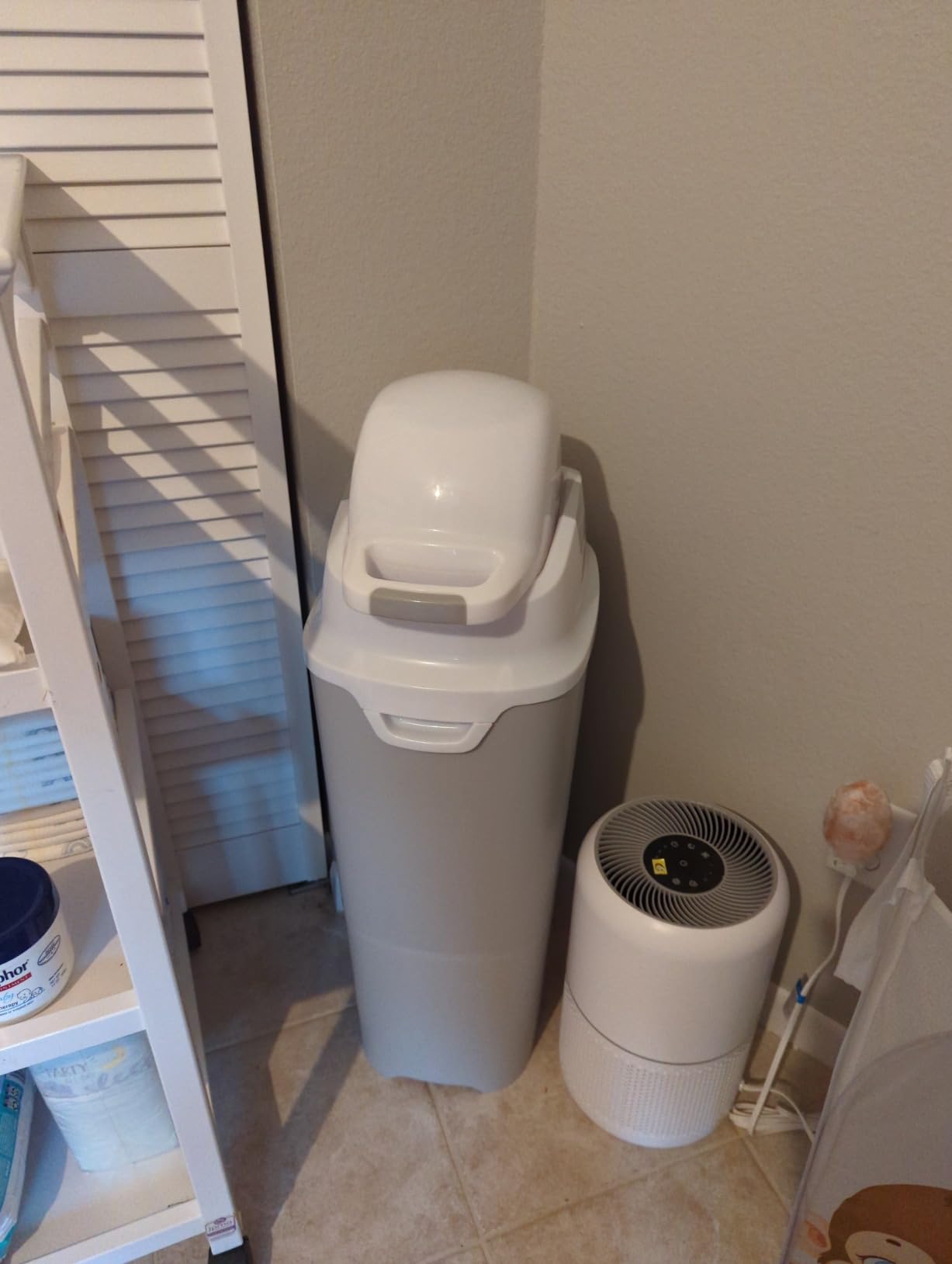 Foundations Tall Diaper Pail with Airtight Lid, Gray | Durable & Odorless Diaper Disposal, Large Capacity, Holds Up to 60 Newborn Diapers, Refill with Any Bags, Baby Registry Gift customer photo 2