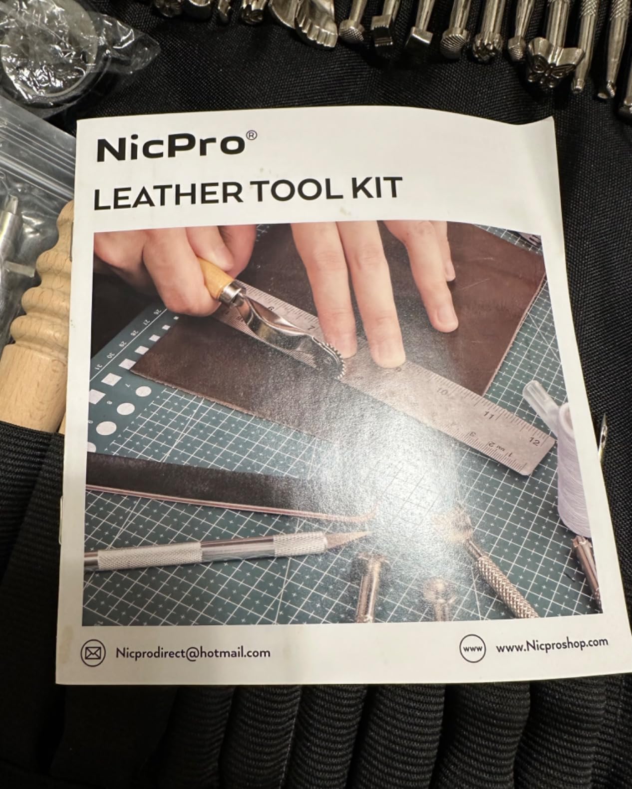 Nicpro 85PCS Leather Tooling Beginner Kit with Custom Storage Bag customer photo 2