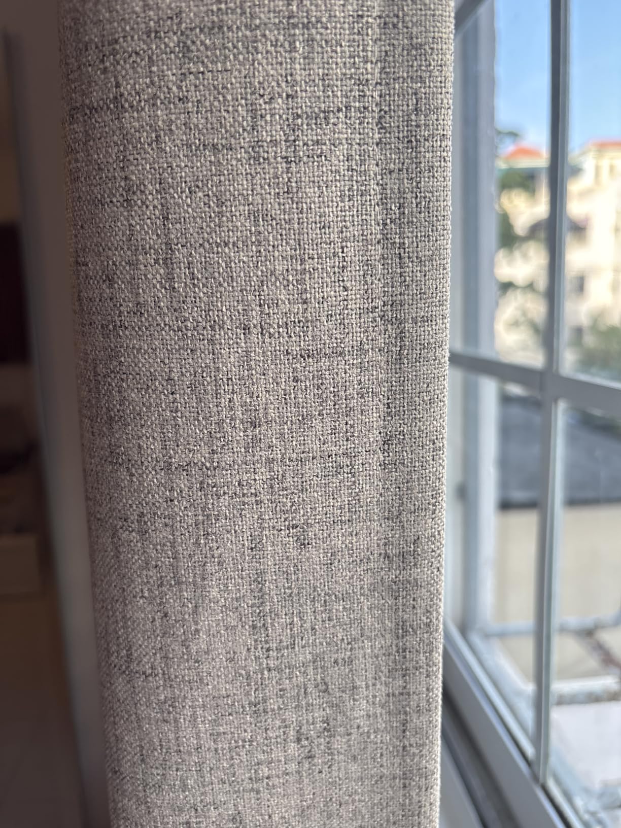 Joydeco 100% Blackout Curtains for Bedroom - Nature Linen 84 Inch Long | Light Blocking 2 Panels Set, Rod Pocket & Back Tabs Living Room Drapes, Thermal Insulated Room Darkening Window Curtains customer photo 2