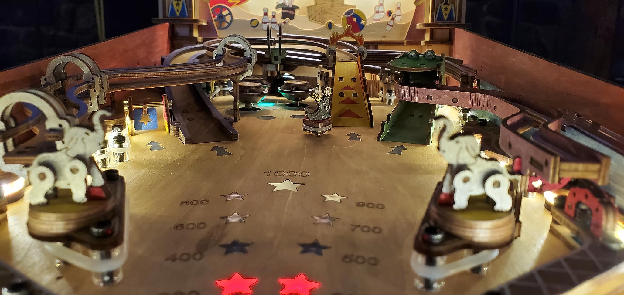 Rowood Wooden Puzzles 3D Pinball Machine Mechanical Model Wooden 3D Puzzles for Adults DIY Pinball Game Wooden Puzzle-Model Building Kits Christmas Birthday Gifts for Adult and 14+ customer photo 2