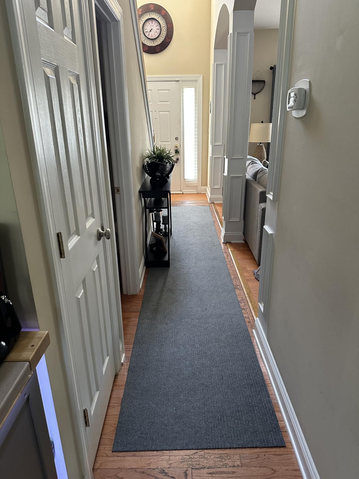 Ottomanson Hallway Runner Rug 2' x 6' Durable Non-Slip Mat with Scraper Pile for Indoor & Outdoor Use - Ideal for Kitchen, Entryway, Patio & Garage - High-Traffic Carpet, Black customer photo 1