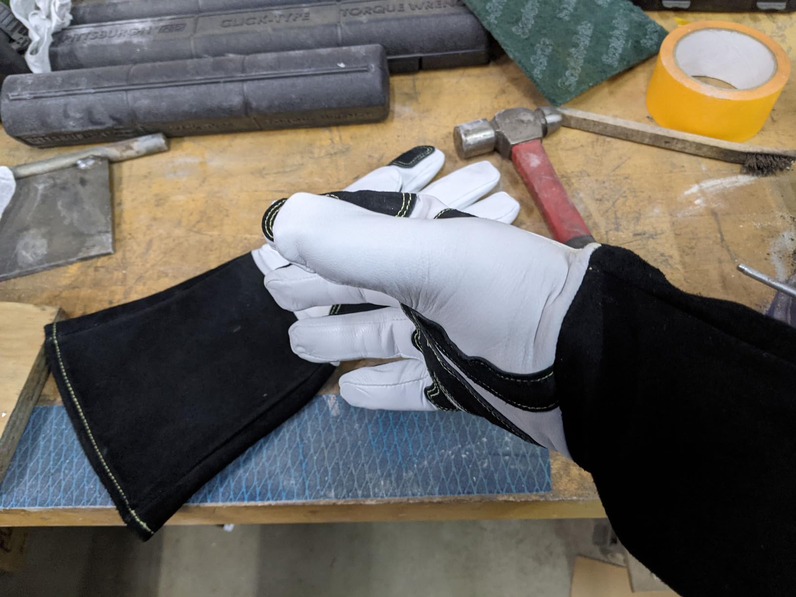 ARCCAPTAIN Tig Welding Gloves: Premium Goatskin Grain Leather, Dexterity, Comfort, Duralble Tig Gloves for Work Protection customer photo 1