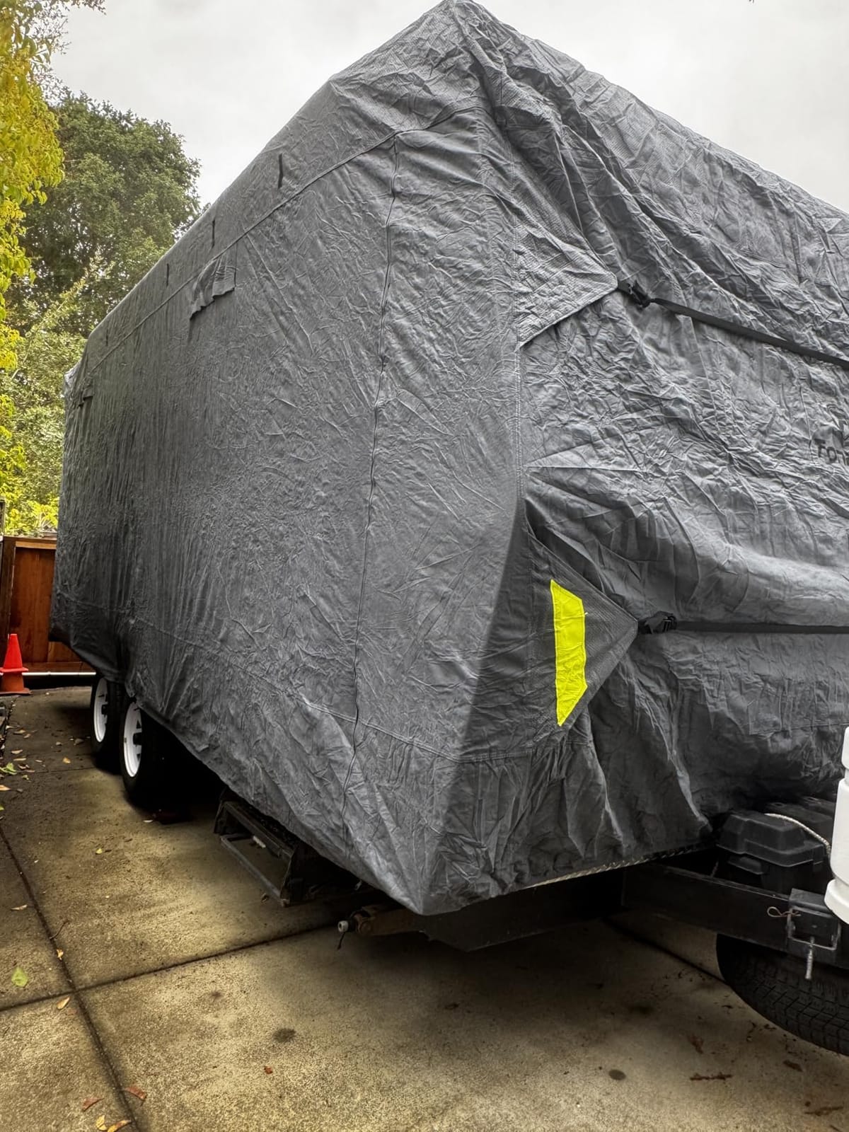 Fonzier 7 Layers Heavy Duty Class C RV Cover & 4 Tire Covers Fits 29-32FT | Class C RV Cover, Water & Windproof Anti-UV Rip-Stop Motorhome Cover with 2 Straps, 6 Gutter Covers & 4 Tire Covers customer photo 2