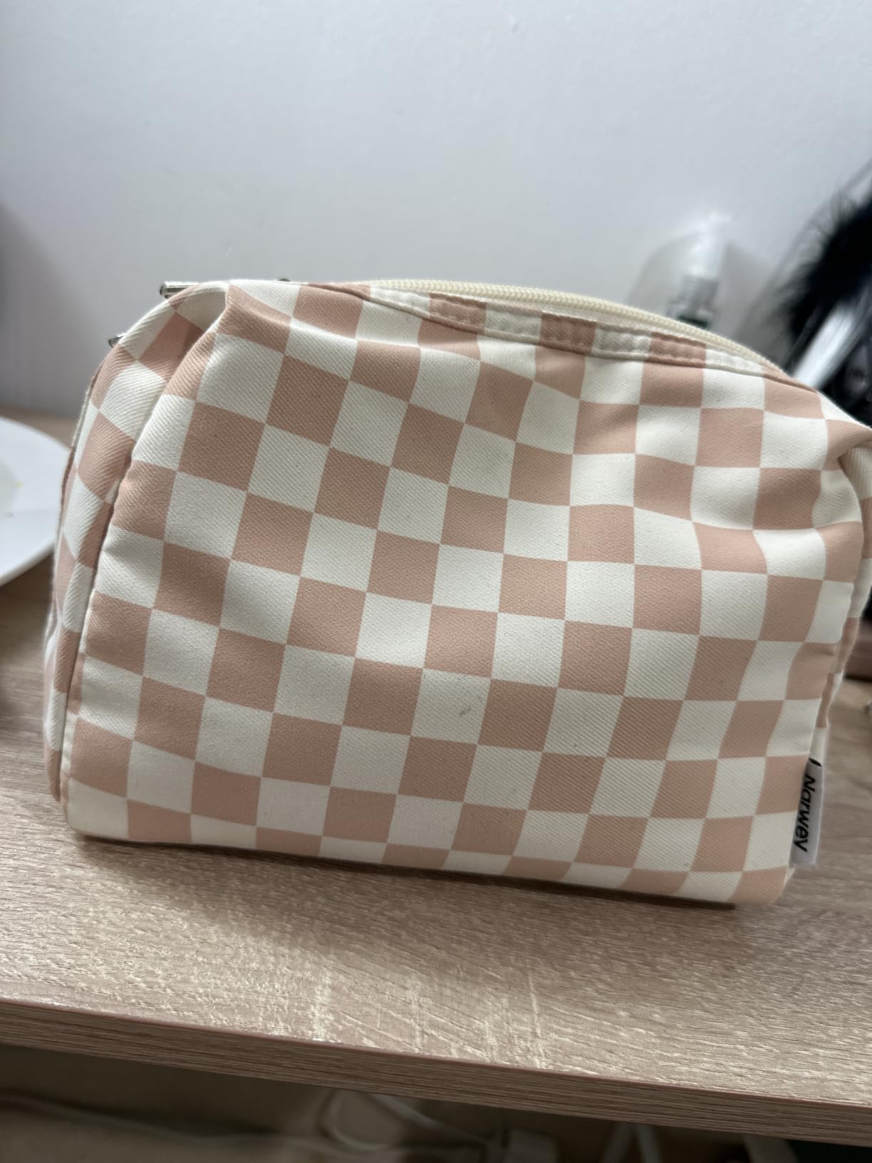 Narwey Makeup Bag Travel Toiletry Bag, Cosmetic Bag for Women Girls - Wide-open, Cute Patterns, Gifts, Makeup Pouch Purse, Multiple Organized Pockets for Toiletries, Cosmetics, Brush, Essentials customer photo 1
