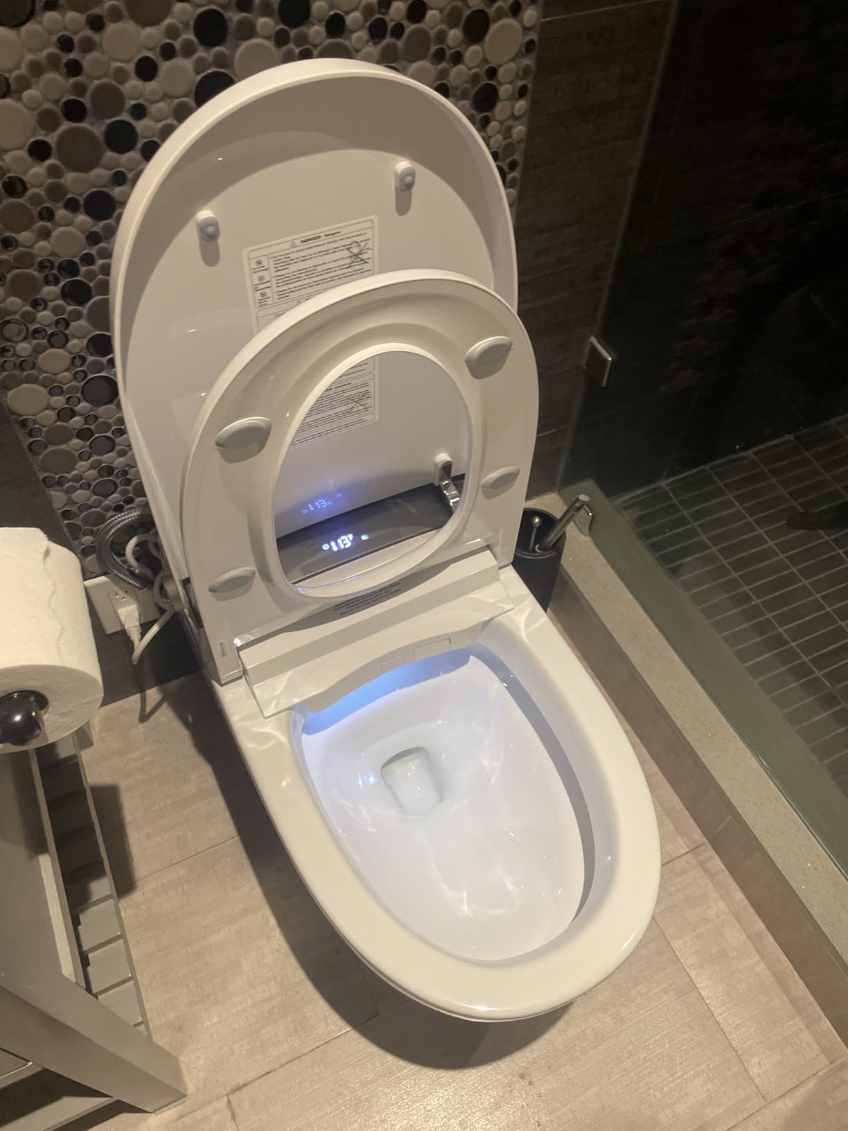 EPLO DP7PRO Smart Toilet Bidet Heated Seat Auto Open Powerful Flush Dryer | Built-in Tank Silent Booster Pump,Night Light,High-Speed Dryer,Blackout Can Flush,Not Limited by water pressure,Warm Wash,ADA customer photo 2
