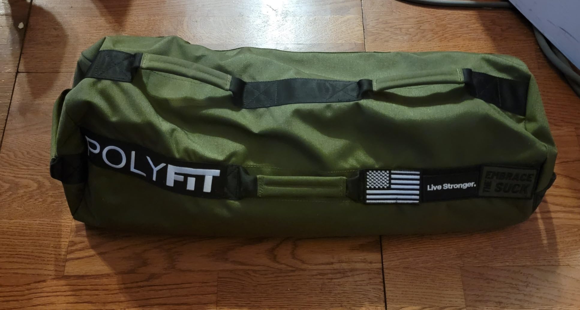 Polyfit Workout Sandbag Pro - Triple Closure Filler Bag | 7 handles, 40/60/80/100 lb sizes customer photo 1