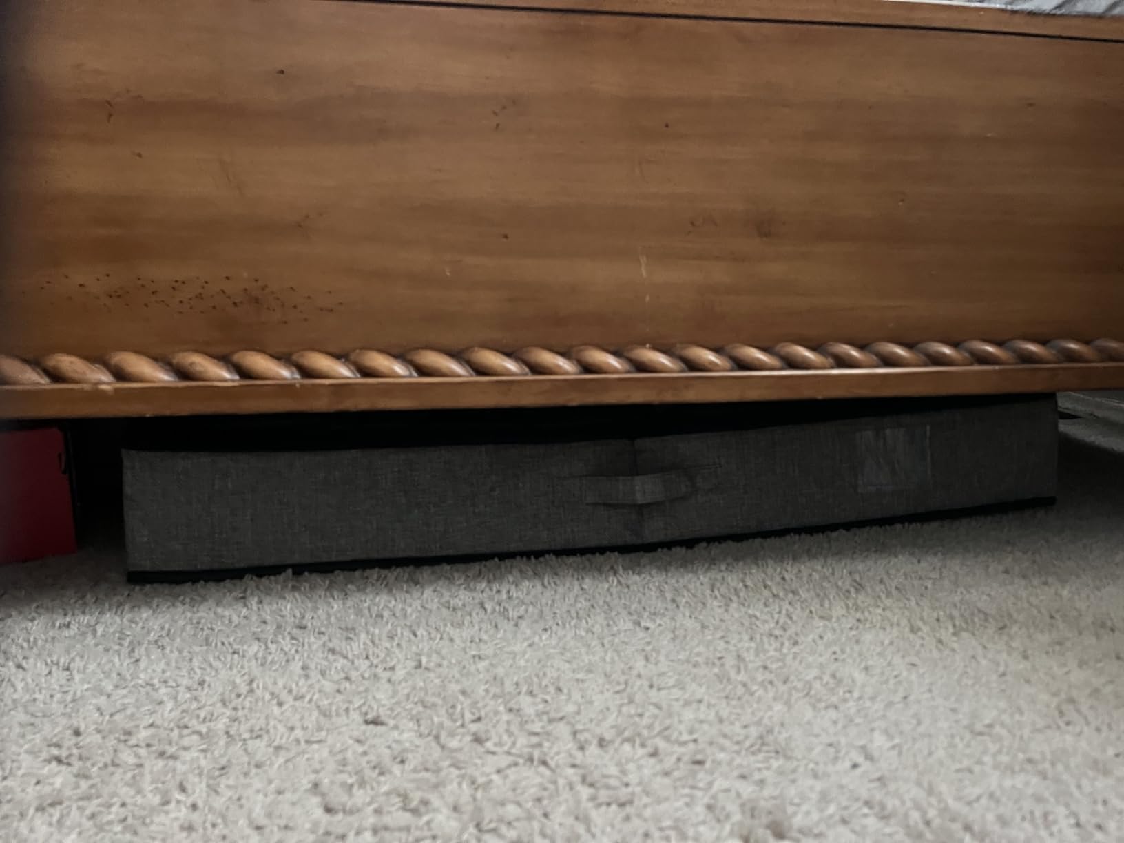 Under Bed Storage Containers 4 Pack Reinforced Underbed Organizer Box | Reinforced Sidewalls and Bottom, Low-Profile Design Below 4.5in, for Clothes and Linens, Under-Bed Storage customer photo 2