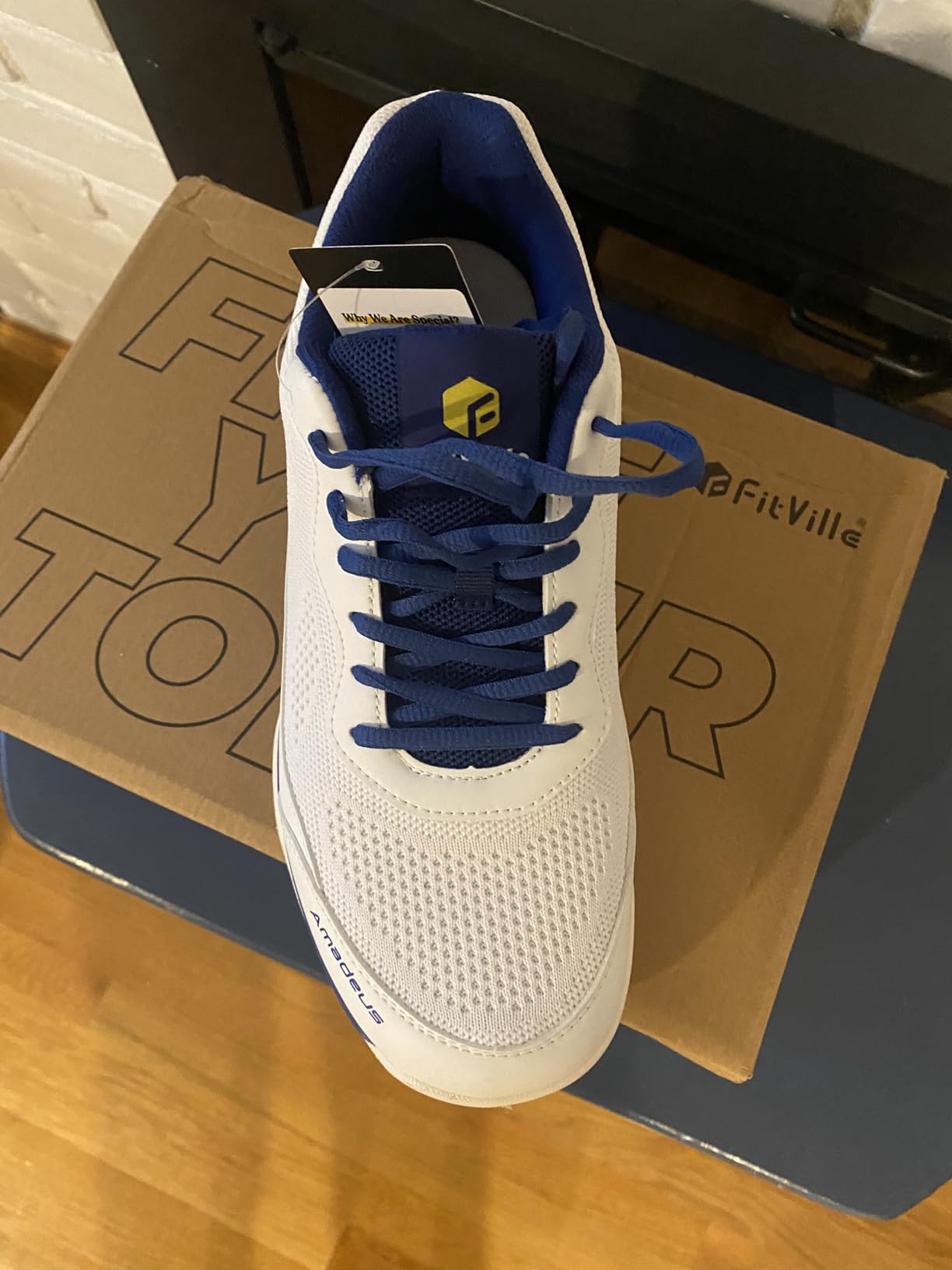 FitVille Wide Pickleball Shoes for Men Tennis Shoes Sneakers for All Court Racquetball Athletic Shoes for Racquet Sport | Arch Support & Wide Toe Box customer photo 2